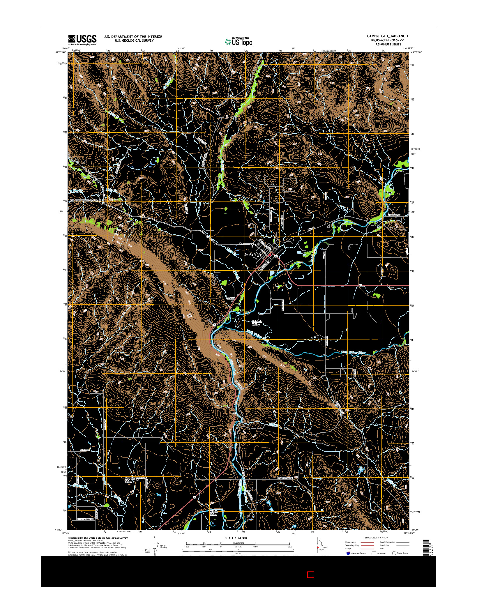 USGS US TOPO 7.5-MINUTE MAP FOR CAMBRIDGE, ID 2017