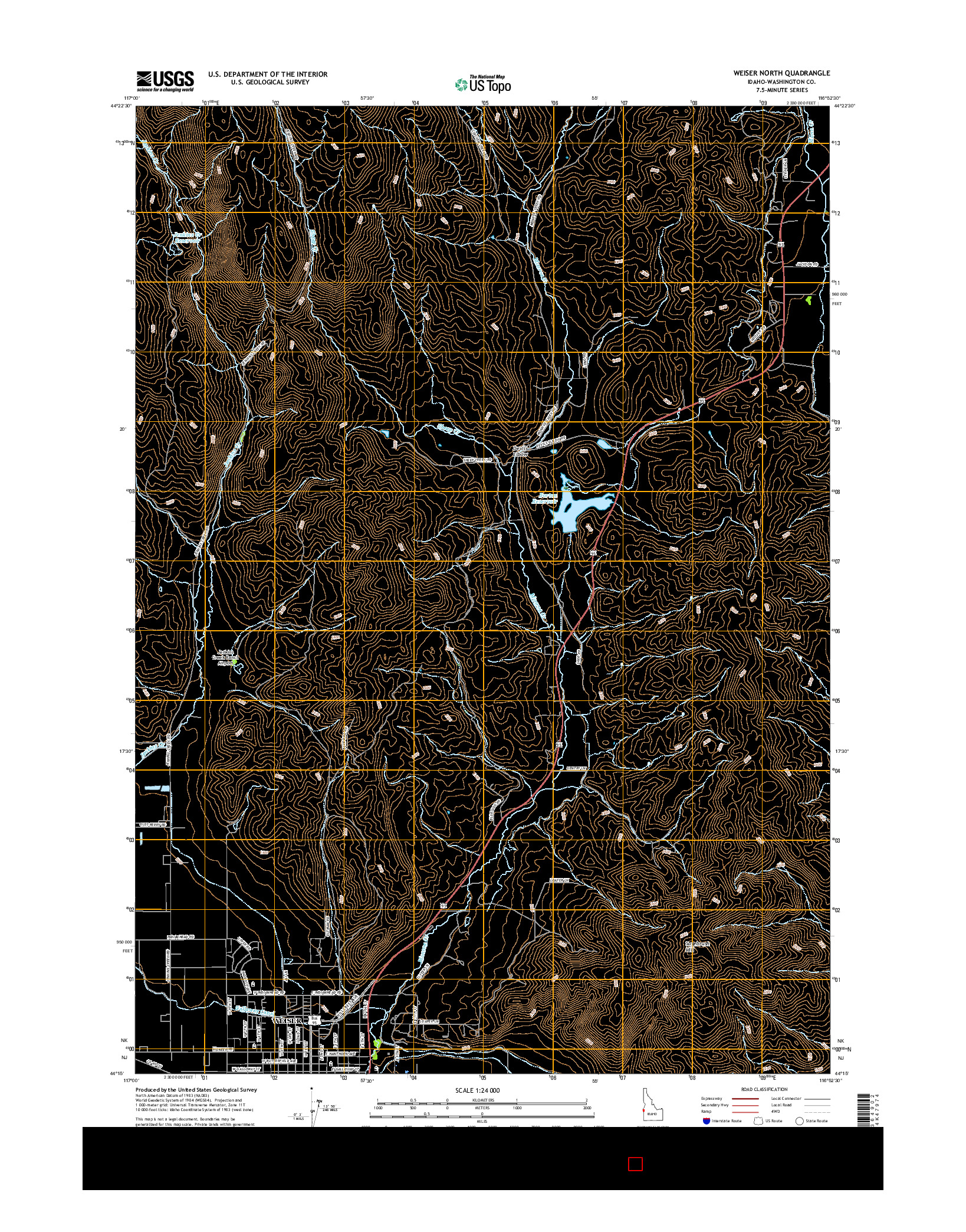 USGS US TOPO 7.5-MINUTE MAP FOR WEISER NORTH, ID 2017