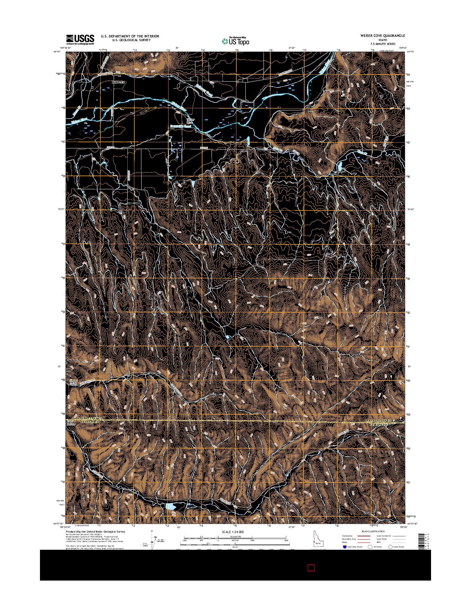 USGS US TOPO 7.5-MINUTE MAP FOR WEISER COVE, ID 2017