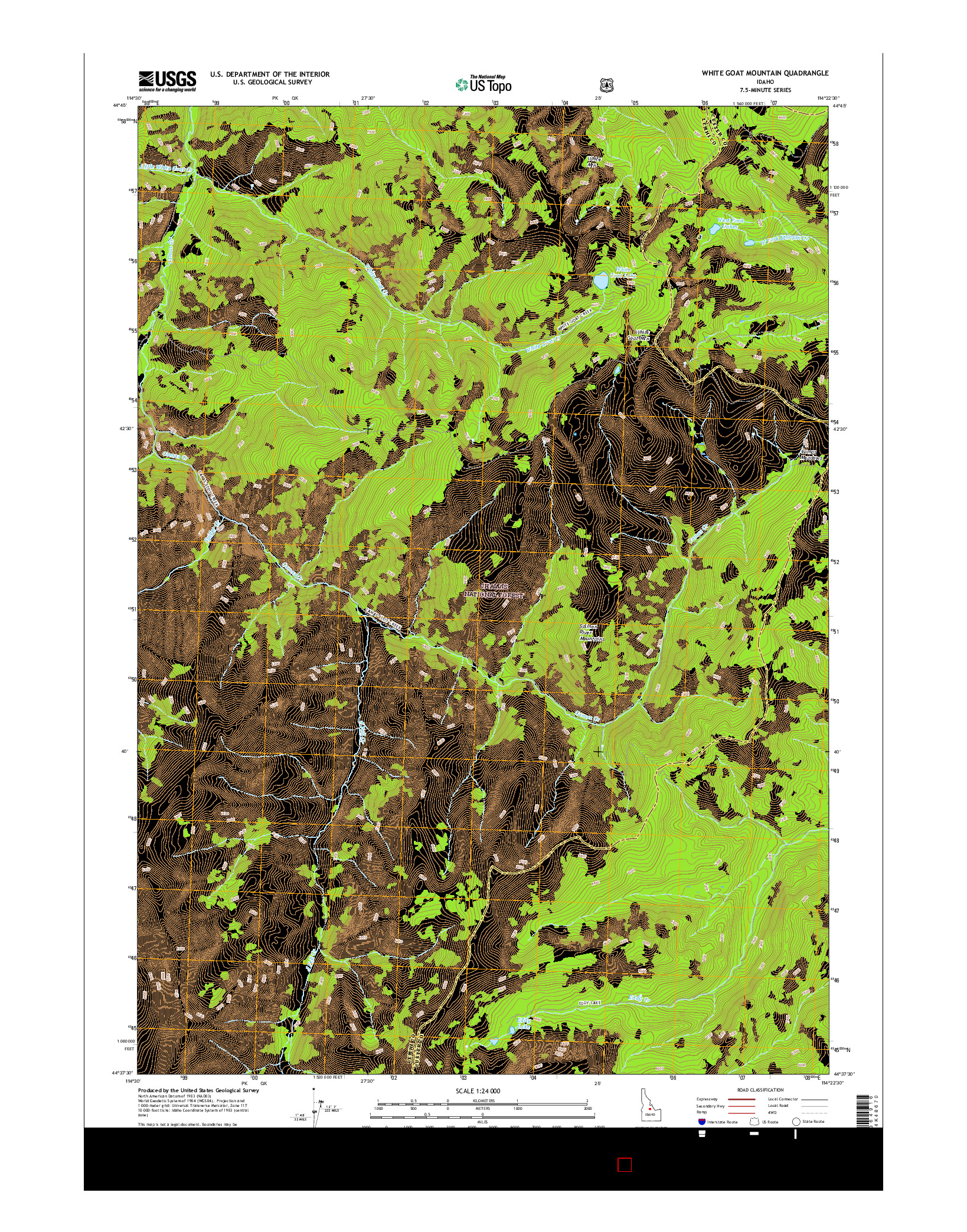 USGS US TOPO 7.5-MINUTE MAP FOR WHITE GOAT MOUNTAIN, ID 2017