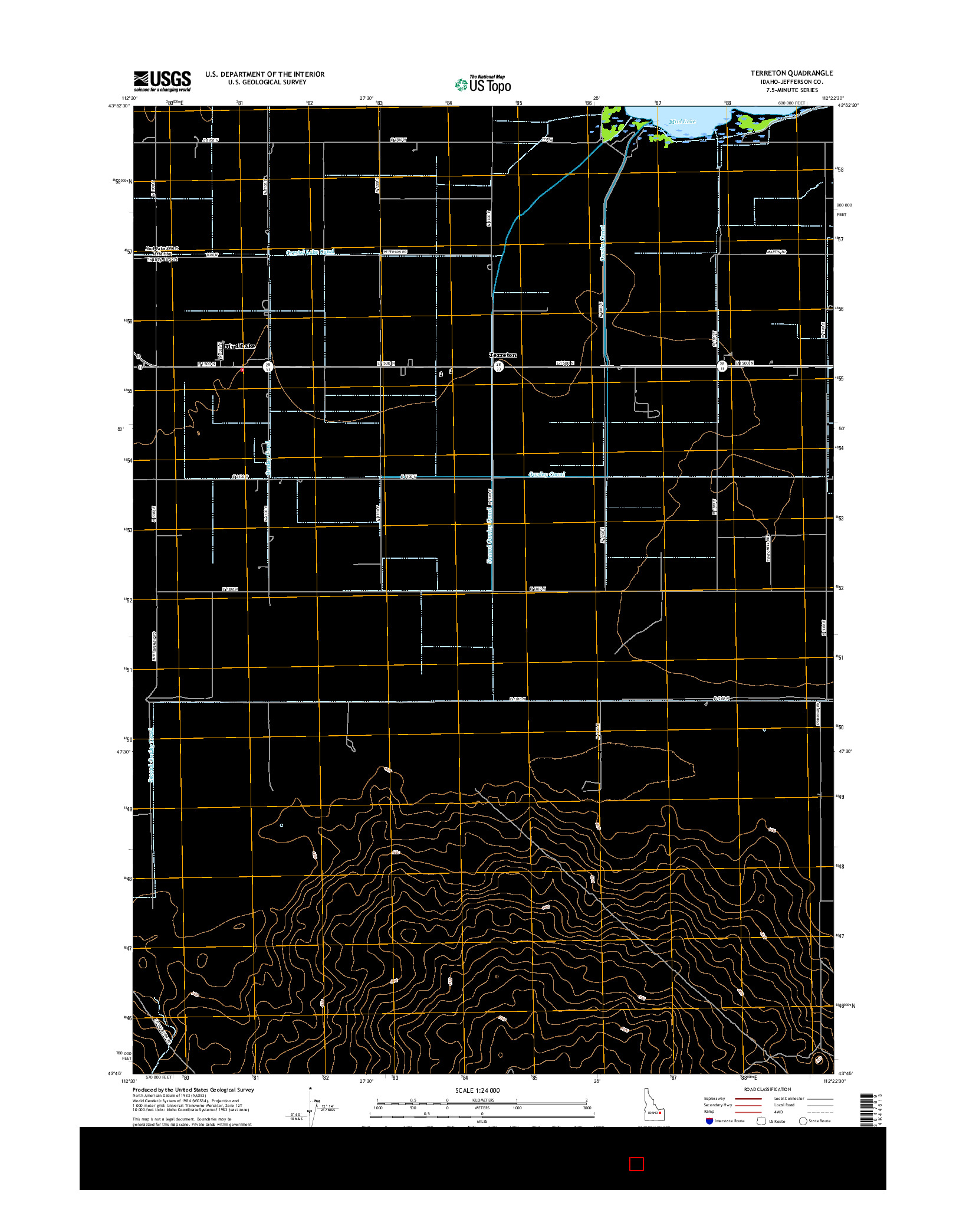 USGS US TOPO 7.5-MINUTE MAP FOR TERRETON, ID 2017