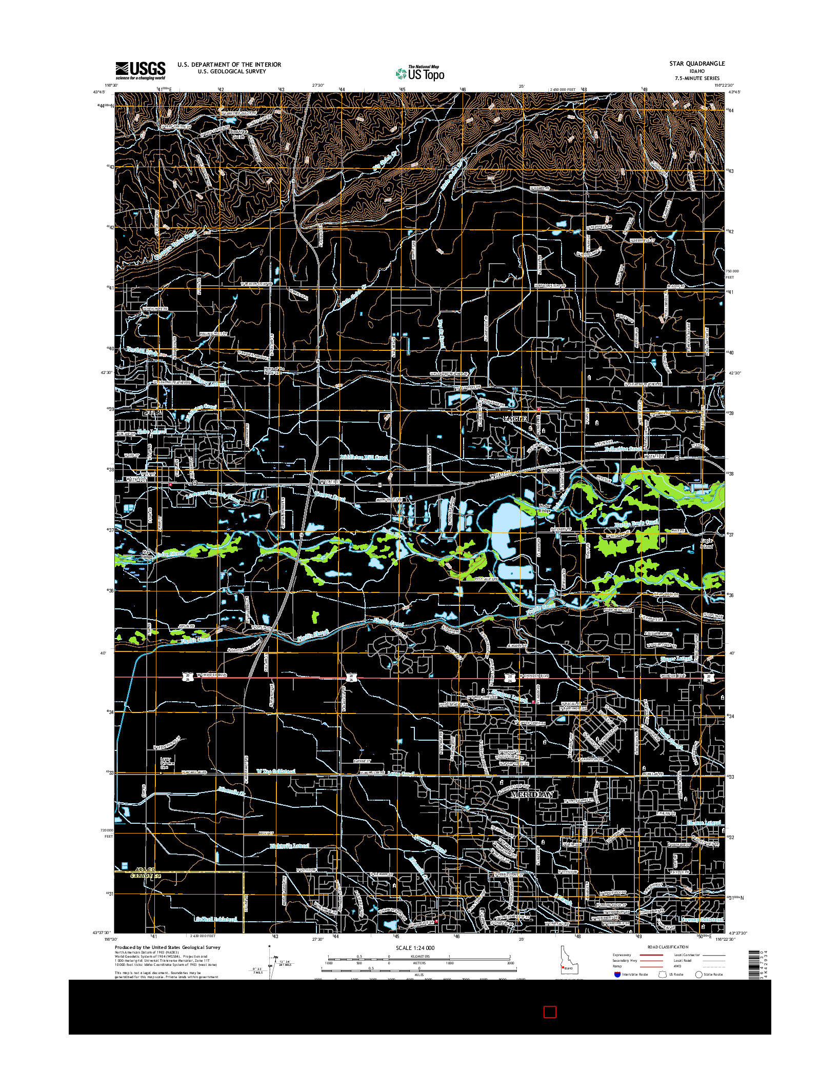 USGS US TOPO 7.5-MINUTE MAP FOR STAR, ID 2017