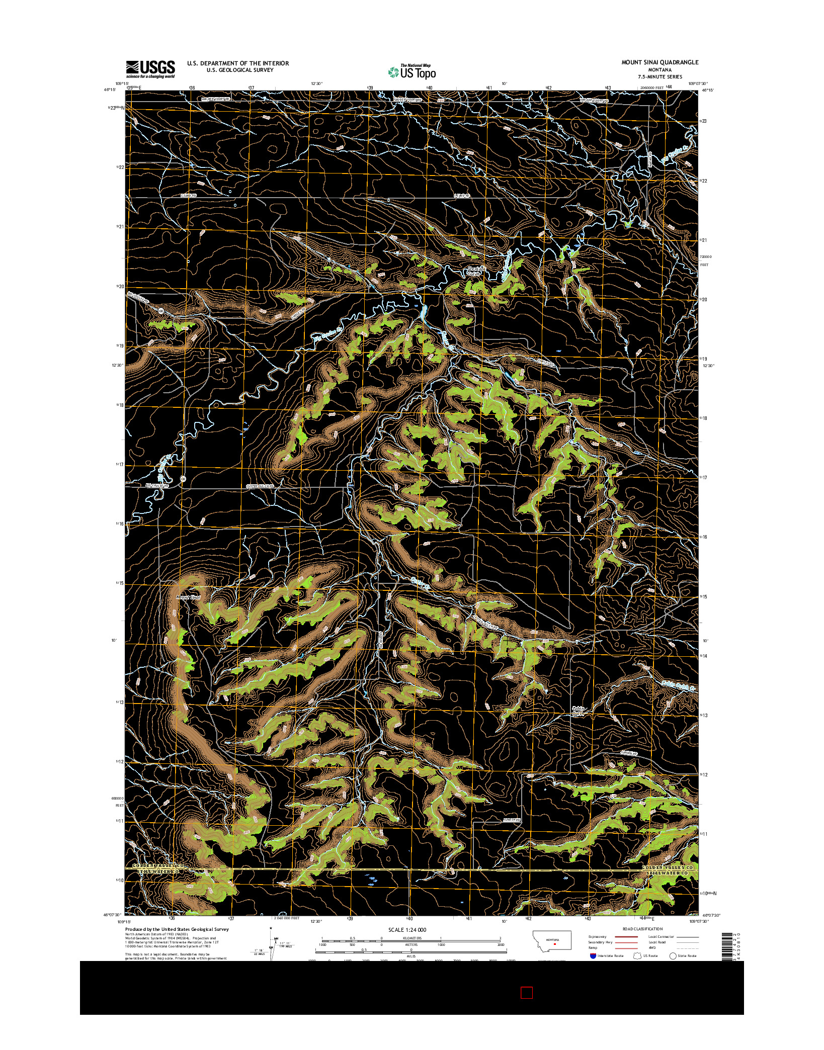 USGS US TOPO 7.5-MINUTE MAP FOR MOUNT SINAI, MT 2017