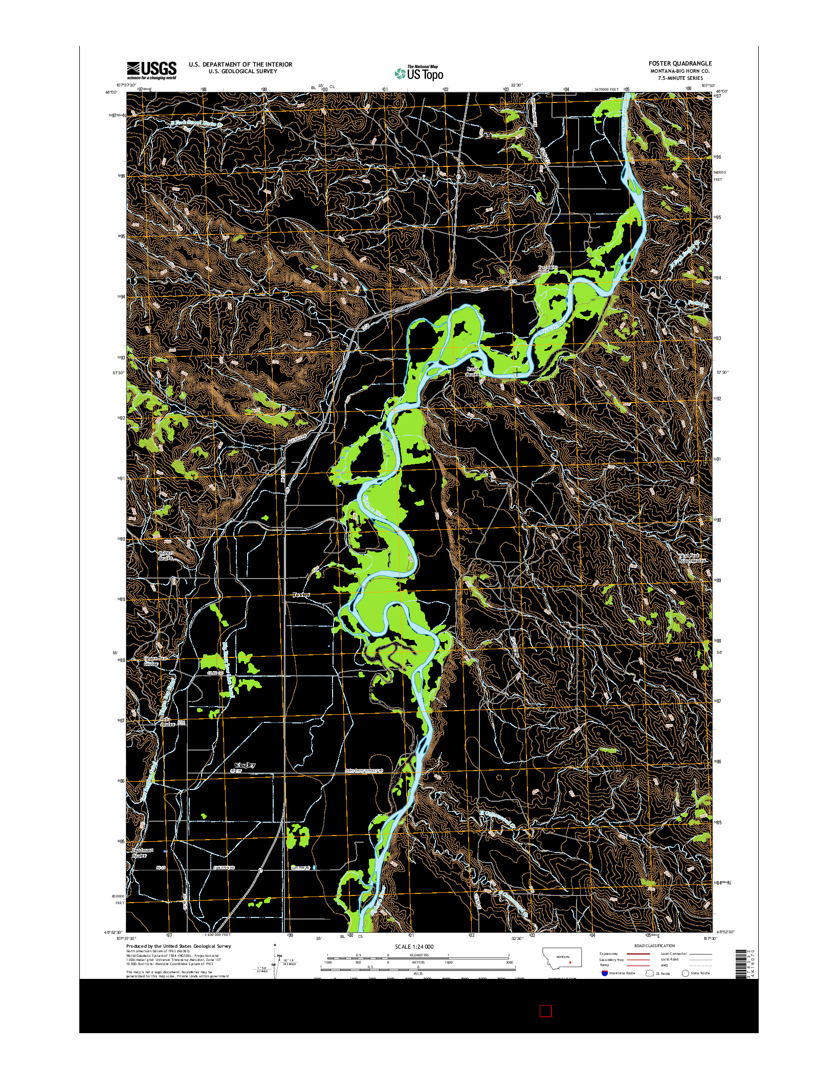 USGS US TOPO 7.5-MINUTE MAP FOR FOSTER, MT 2017