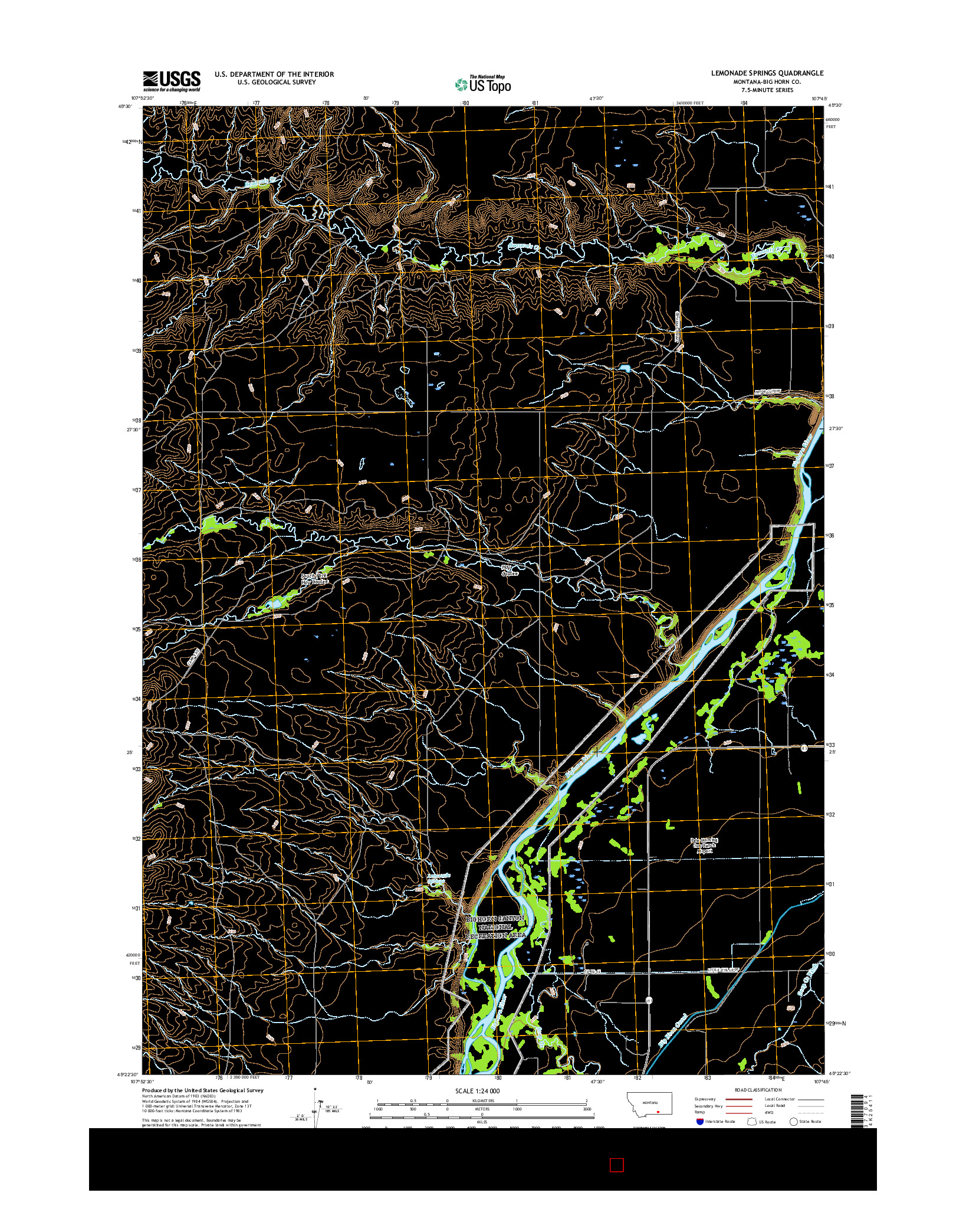 USGS US TOPO 7.5-MINUTE MAP FOR LEMONADE SPRINGS, MT 2017