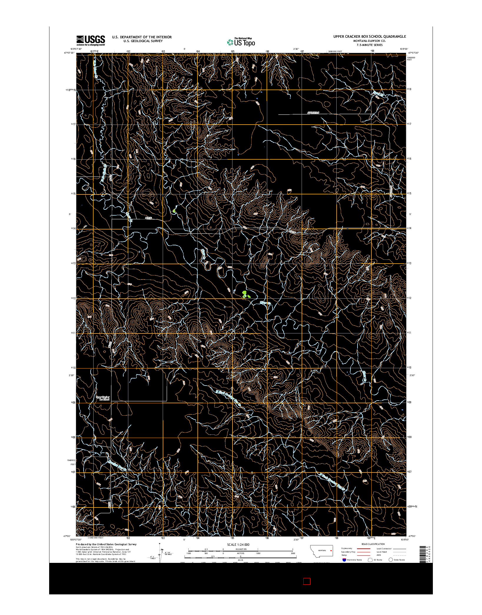 USGS US TOPO 7.5-MINUTE MAP FOR UPPER CRACKER BOX SCHOOL, MT 2017