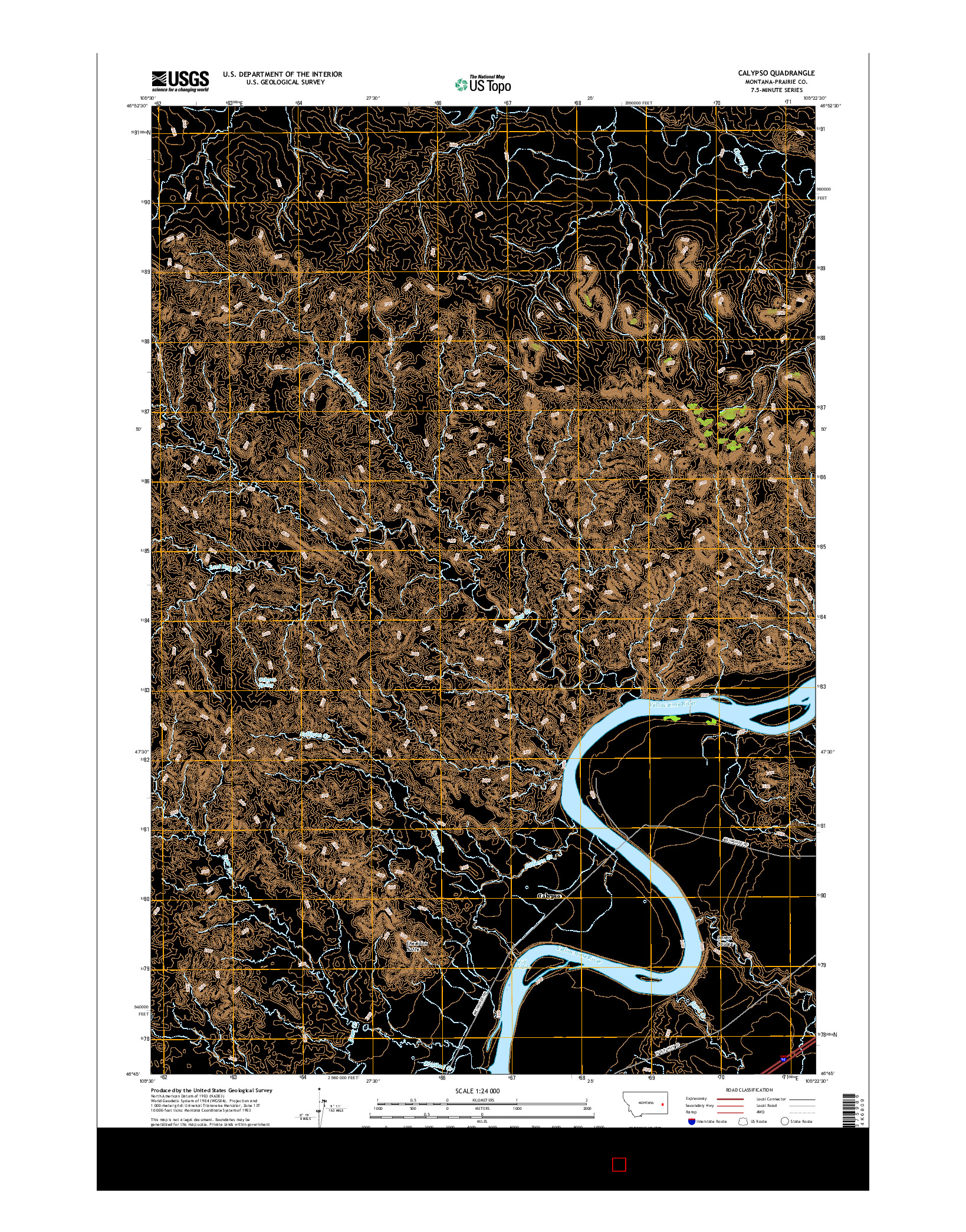 USGS US TOPO 7.5-MINUTE MAP FOR CALYPSO, MT 2017