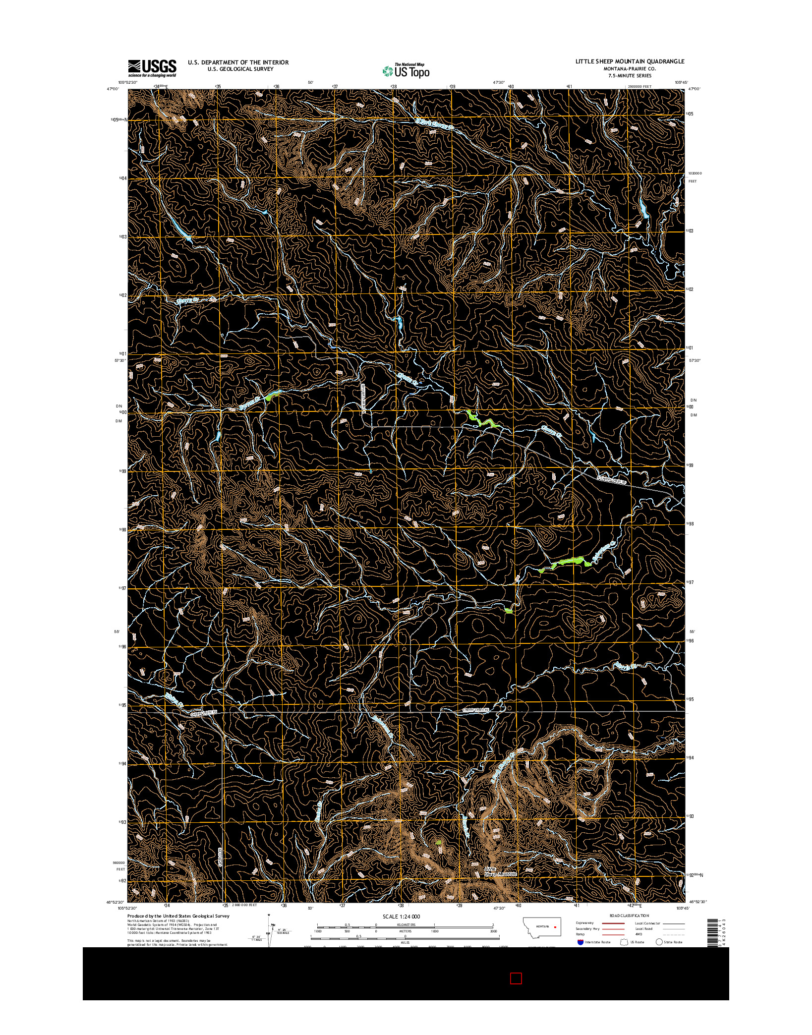 USGS US TOPO 7.5-MINUTE MAP FOR LITTLE SHEEP MOUNTAIN, MT 2017