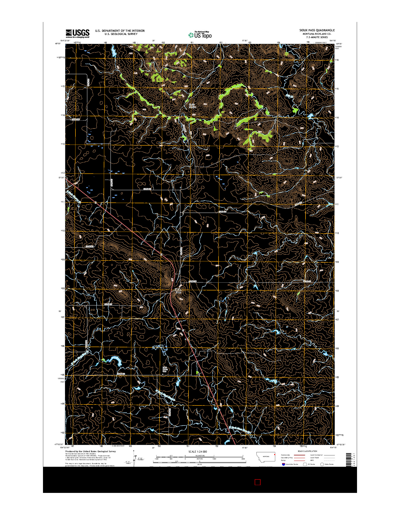 USGS US TOPO 7.5-MINUTE MAP FOR SIOUX PASS, MT 2017