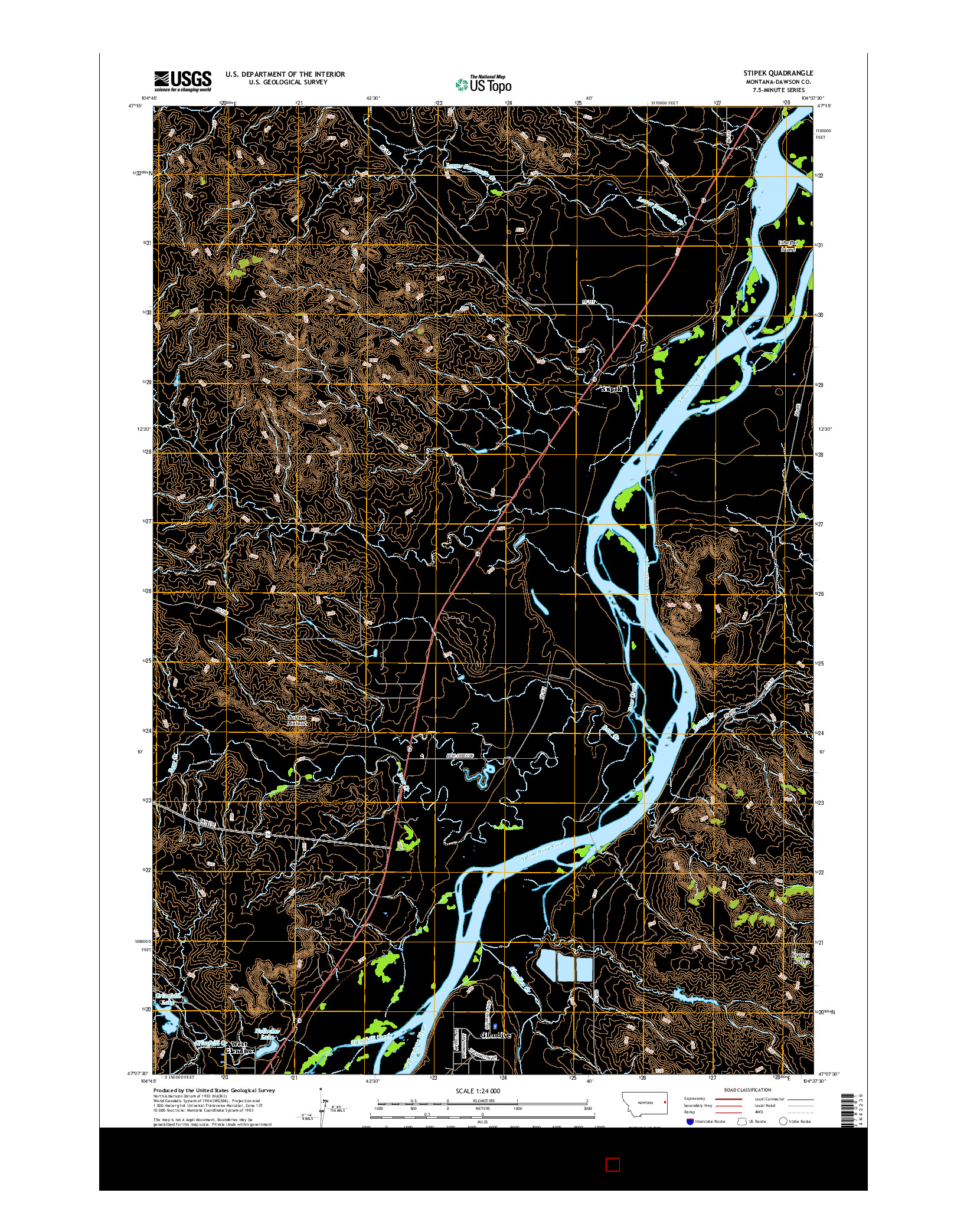 USGS US TOPO 7.5-MINUTE MAP FOR STIPEK, MT 2017