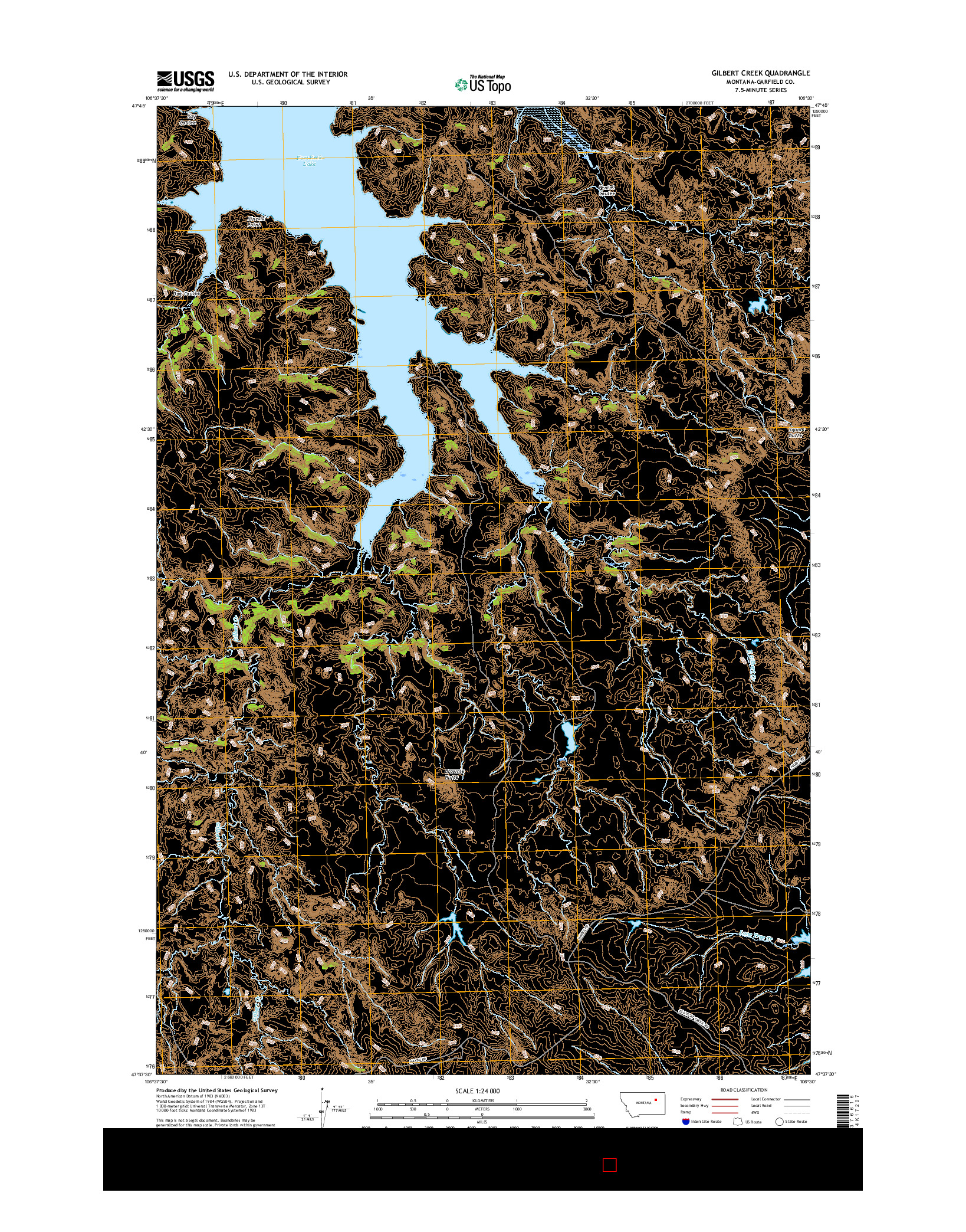 USGS US TOPO 7.5-MINUTE MAP FOR GILBERT CREEK, MT 2017