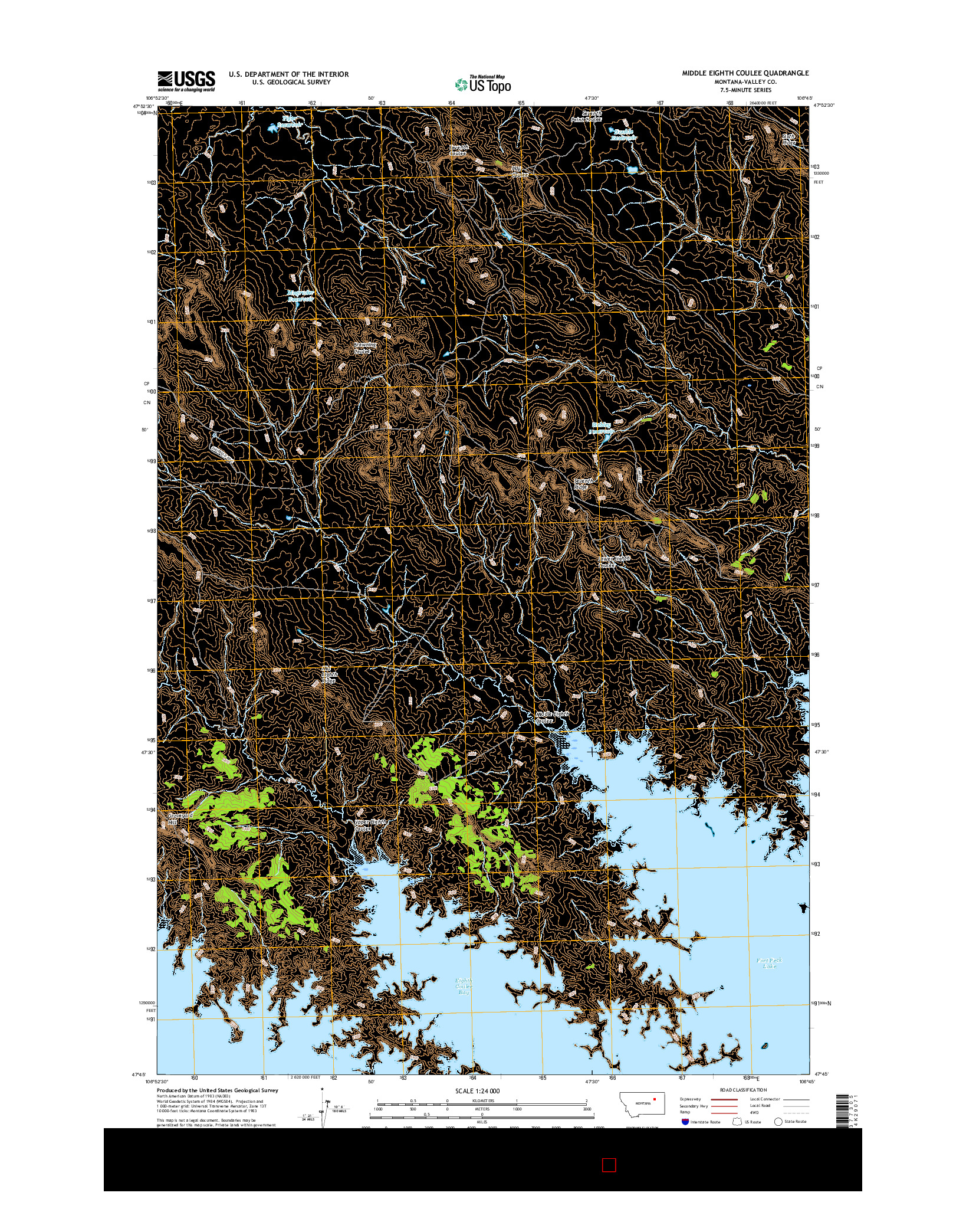 USGS US TOPO 7.5-MINUTE MAP FOR MIDDLE EIGHTH COULEE, MT 2017