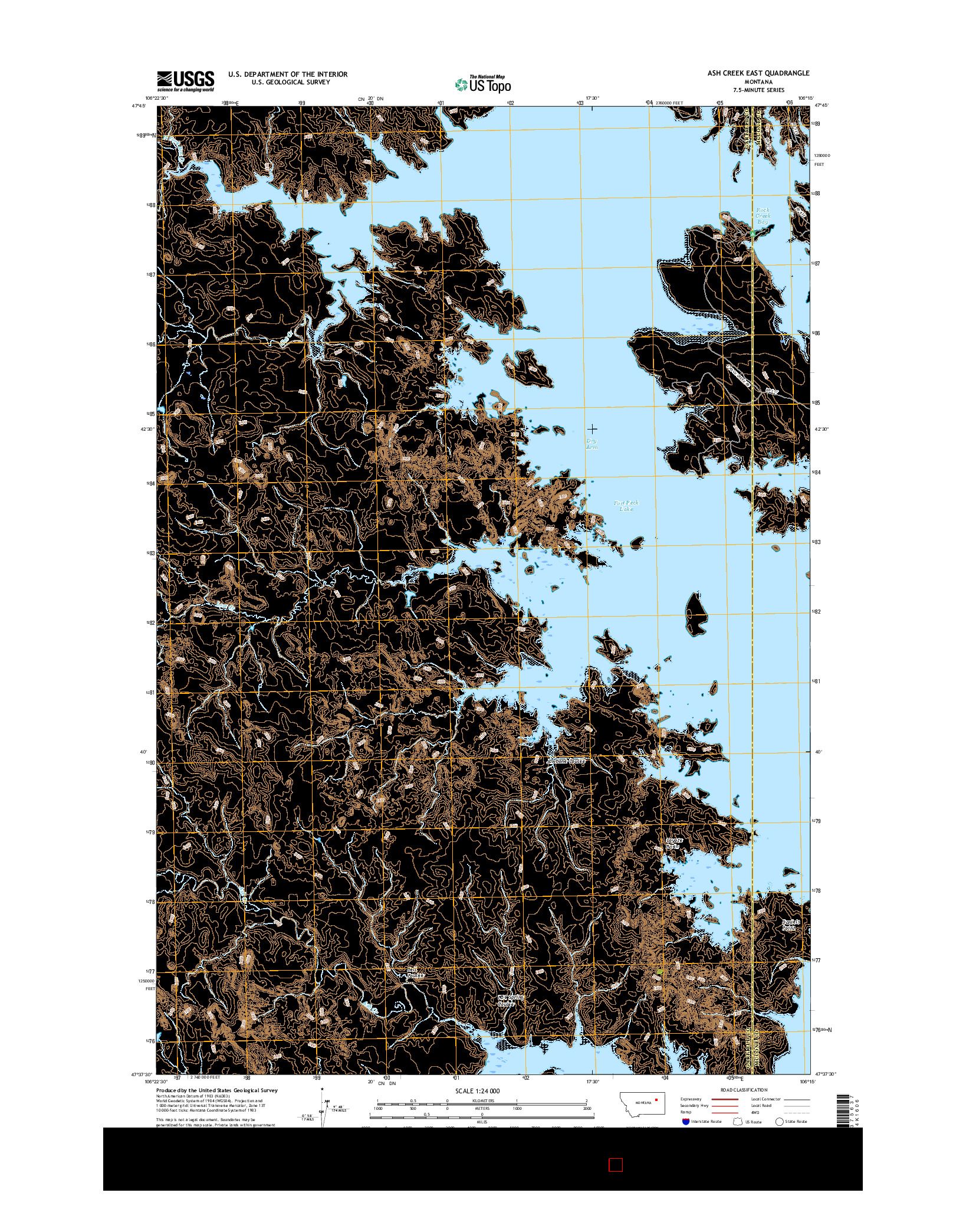 USGS US TOPO 7.5-MINUTE MAP FOR ASH CREEK EAST, MT 2017