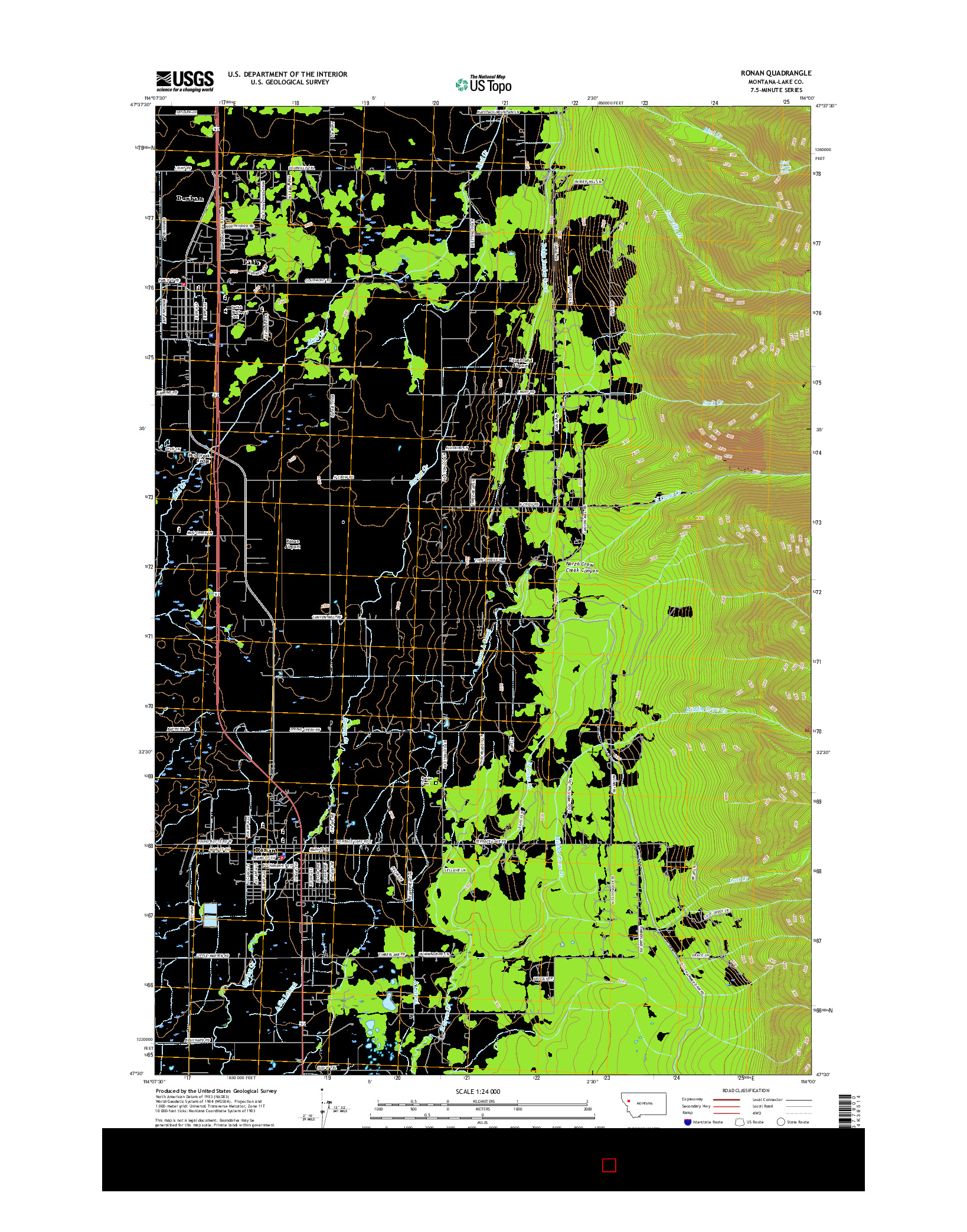 USGS US TOPO 7.5-MINUTE MAP FOR RONAN, MT 2017