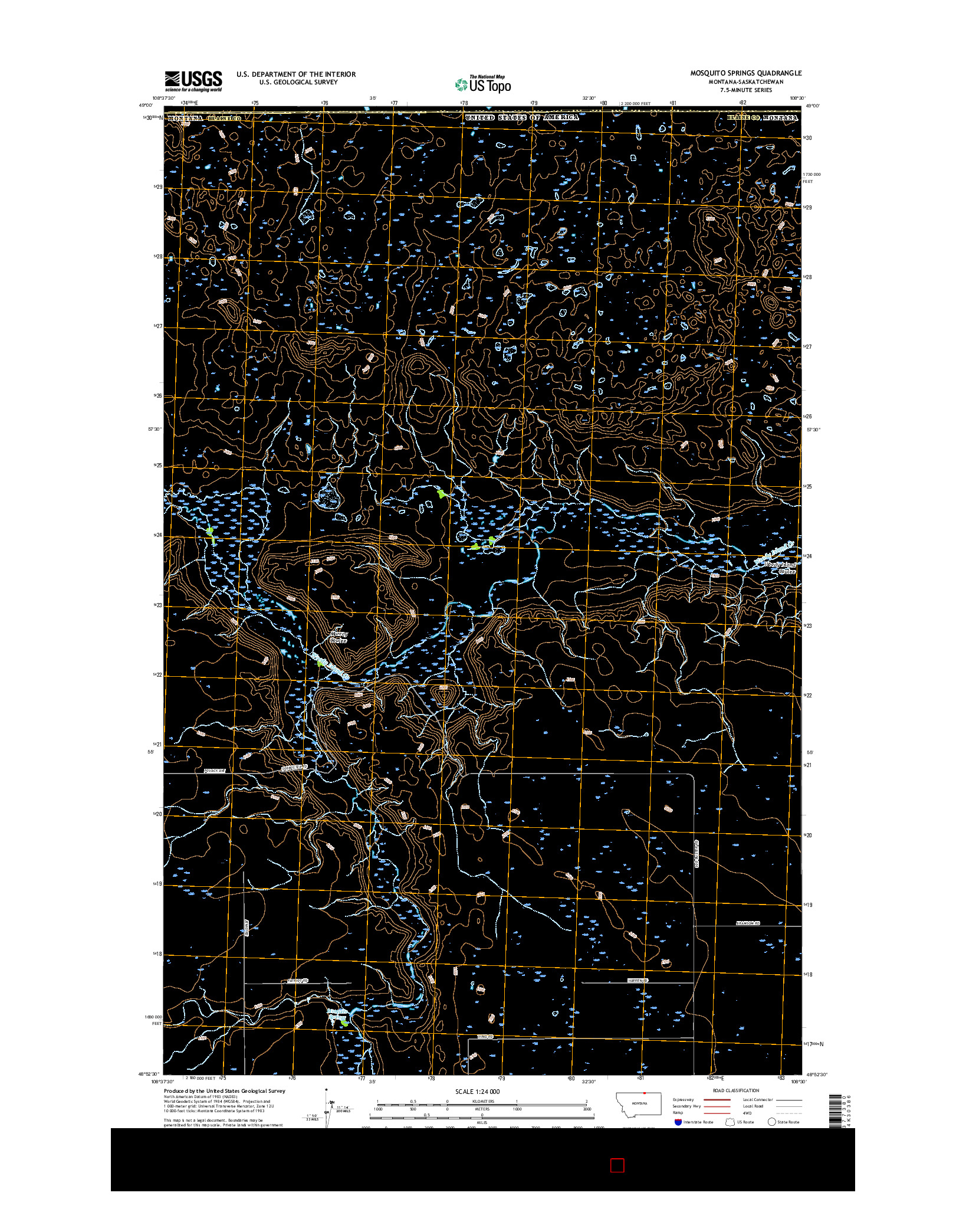 USGS US TOPO 7.5-MINUTE MAP FOR MOSQUITO SPRINGS, MT-SK 2017