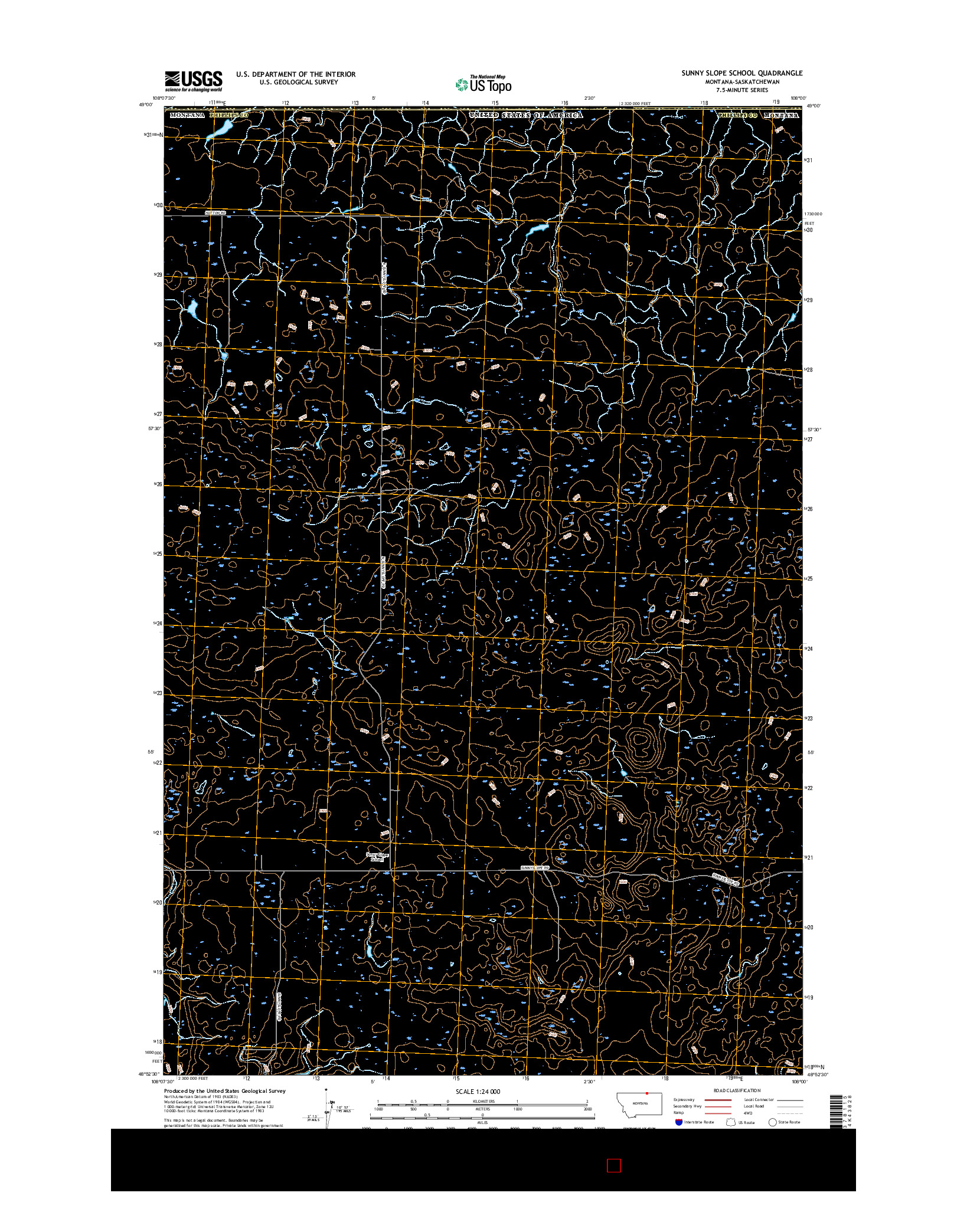 USGS US TOPO 7.5-MINUTE MAP FOR SUNNY SLOPE SCHOOL, MT-SK 2017