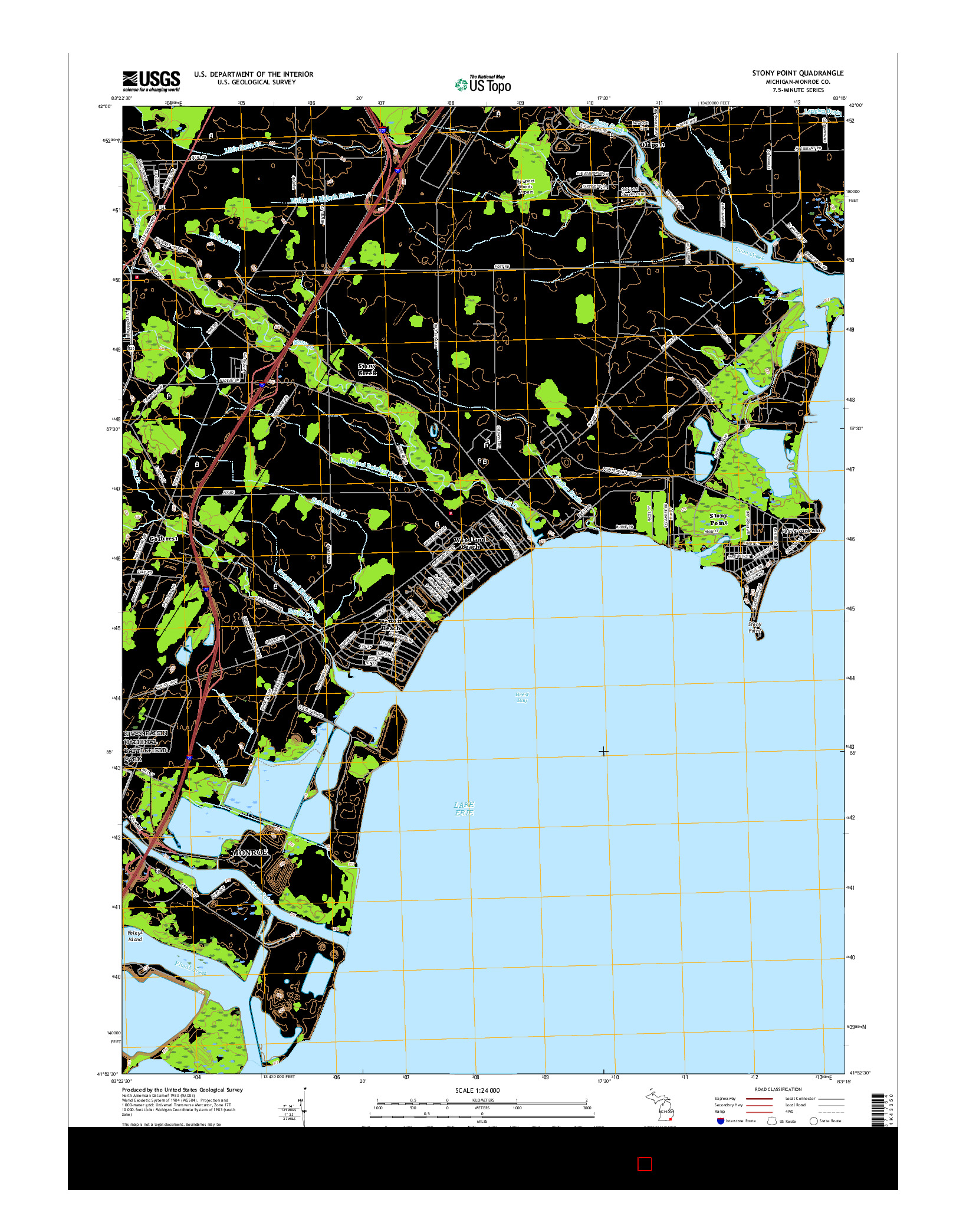 USGS US TOPO 7.5-MINUTE MAP FOR STONY POINT, MI 2017