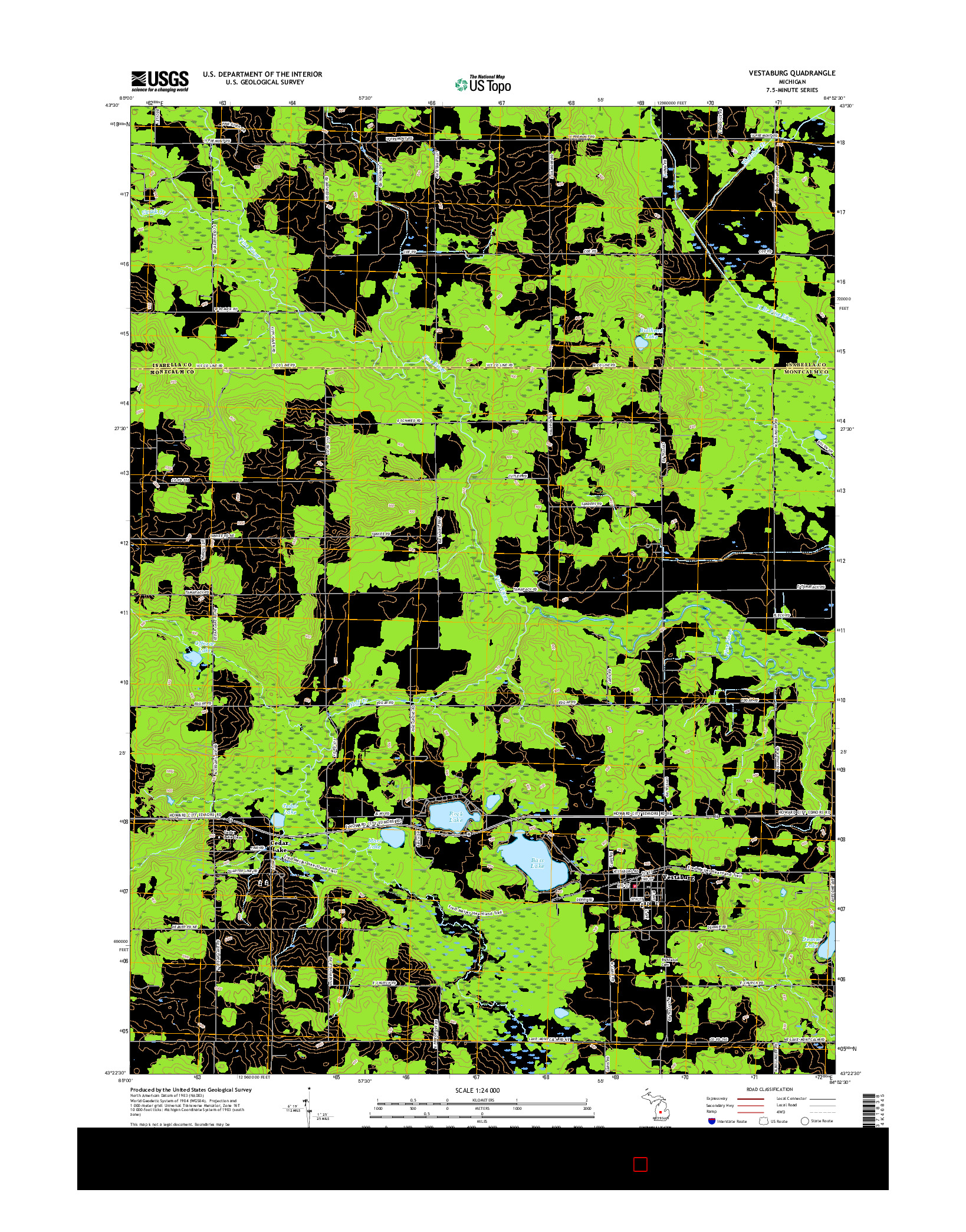 USGS US TOPO 7.5-MINUTE MAP FOR VESTABURG, MI 2017