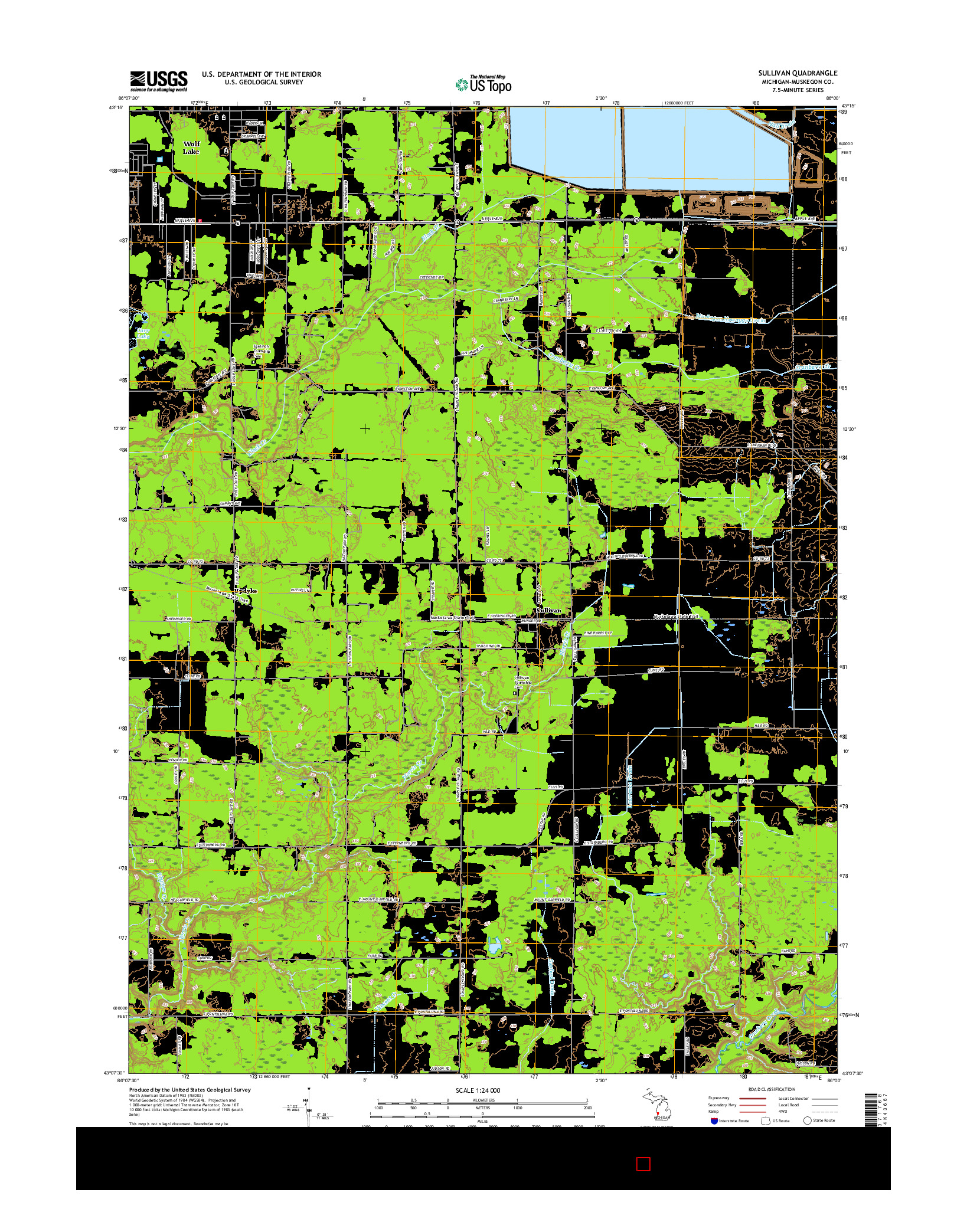 USGS US TOPO 7.5-MINUTE MAP FOR SULLIVAN, MI 2017