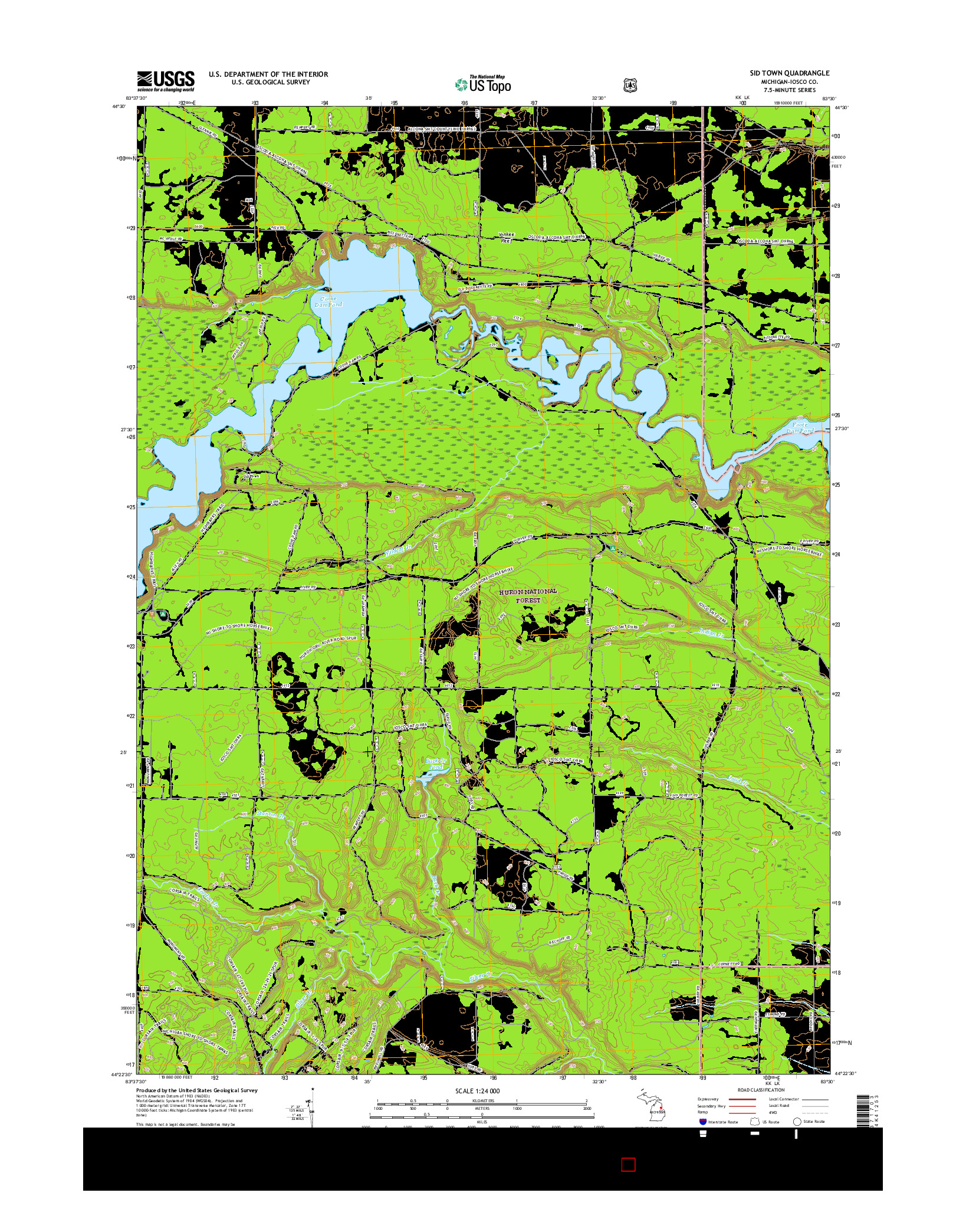 USGS US TOPO 7.5-MINUTE MAP FOR SID TOWN, MI 2017