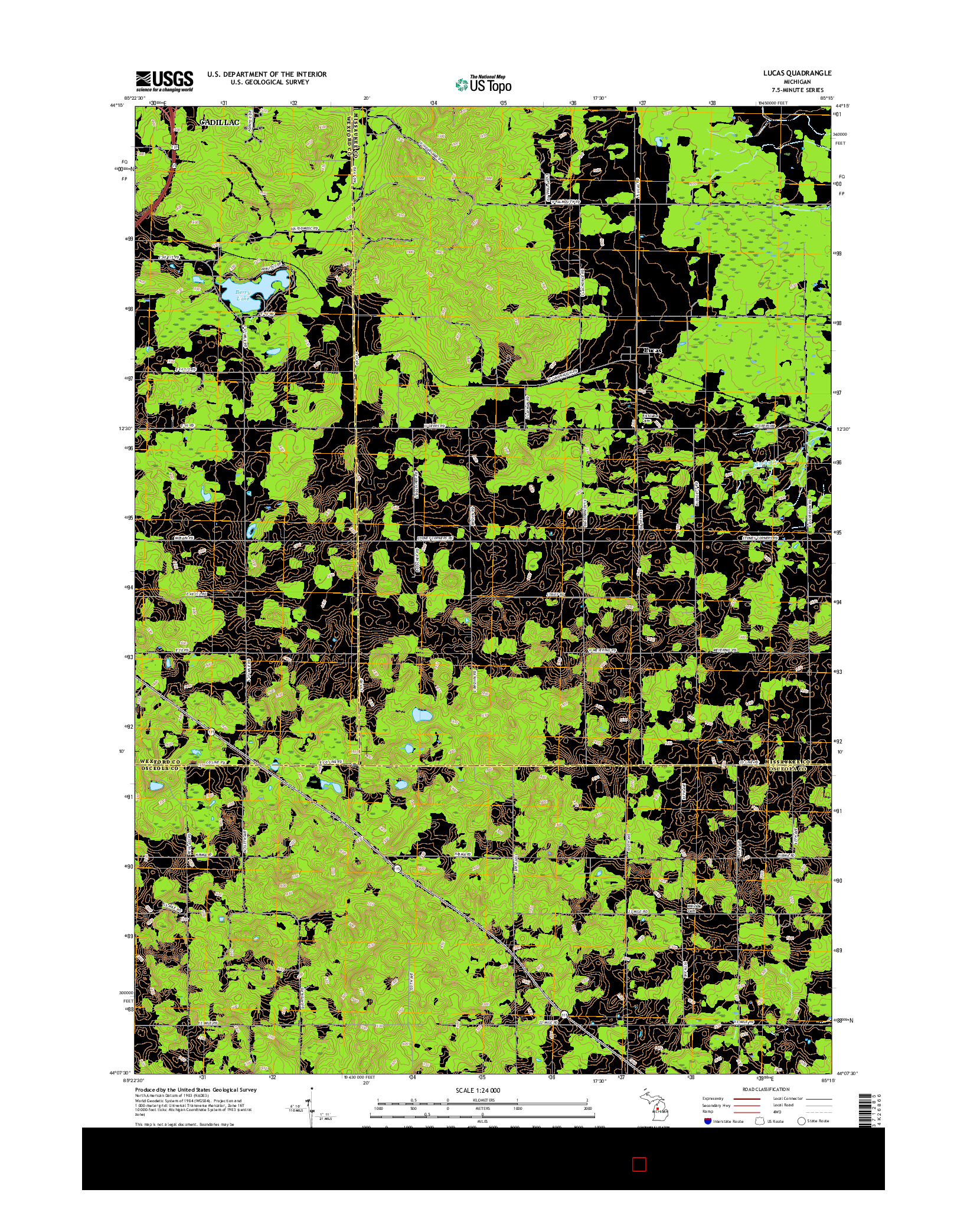 USGS US TOPO 7.5-MINUTE MAP FOR LUCAS, MI 2017