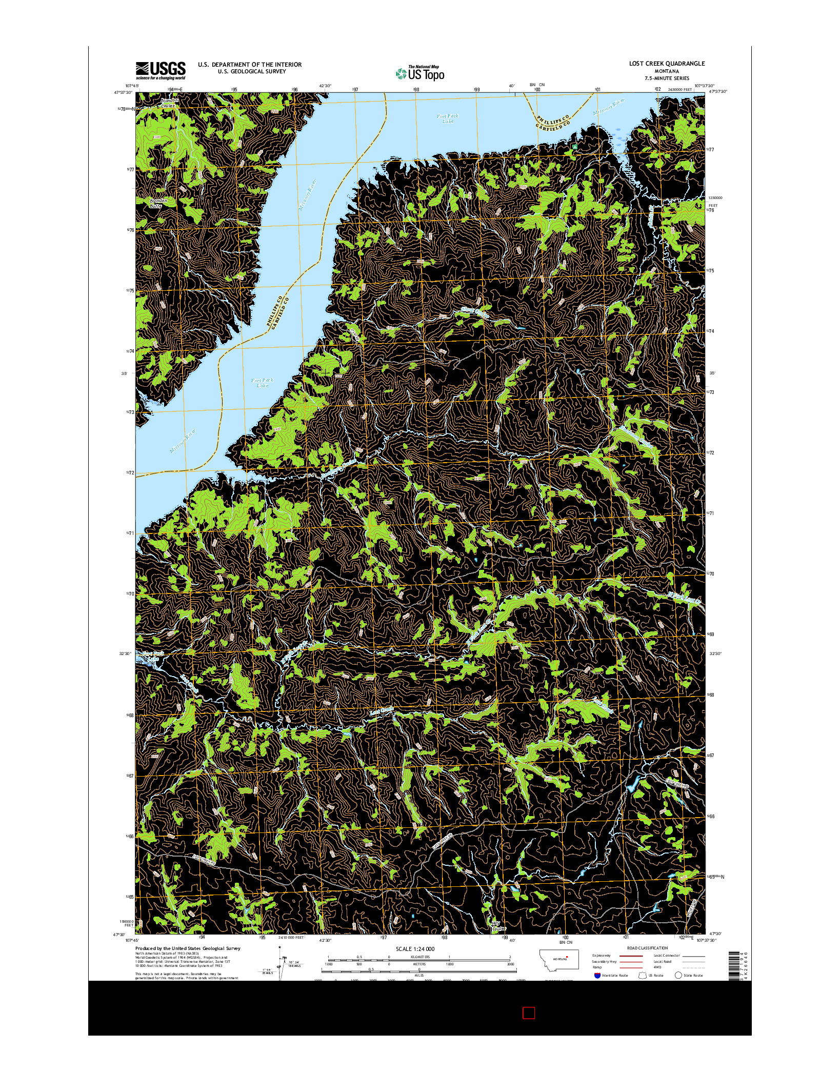 USGS US TOPO 7.5-MINUTE MAP FOR LOST CREEK, MT 2017