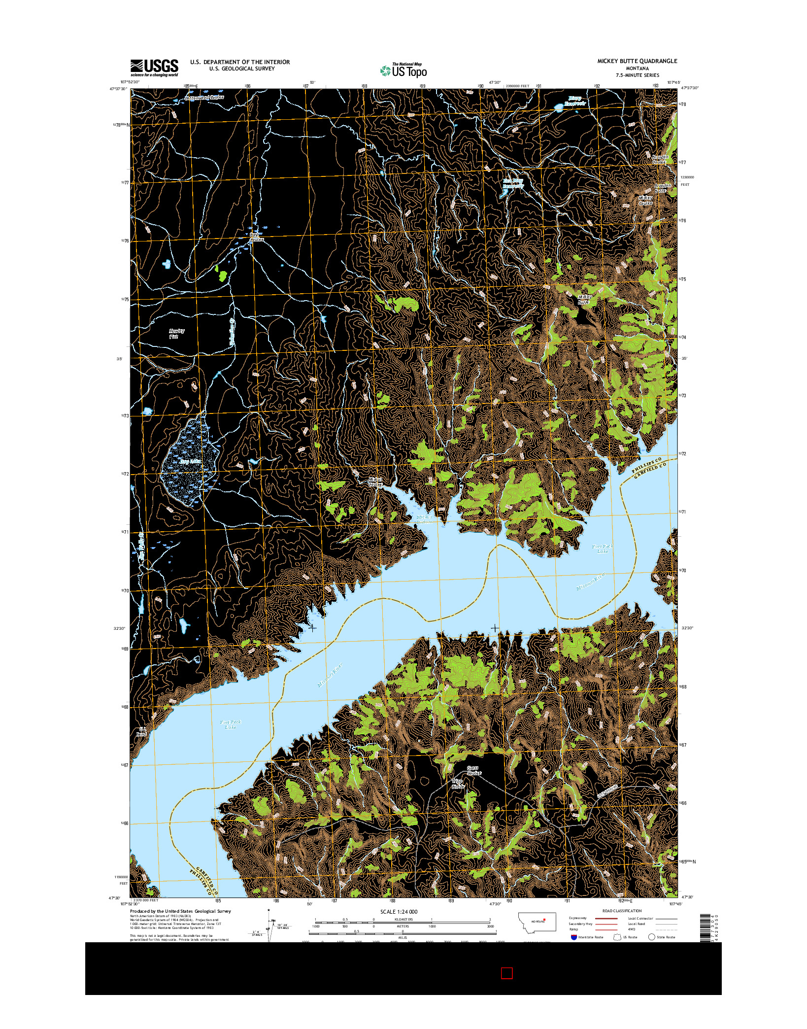 USGS US TOPO 7.5-MINUTE MAP FOR MICKEY BUTTE, MT 2017