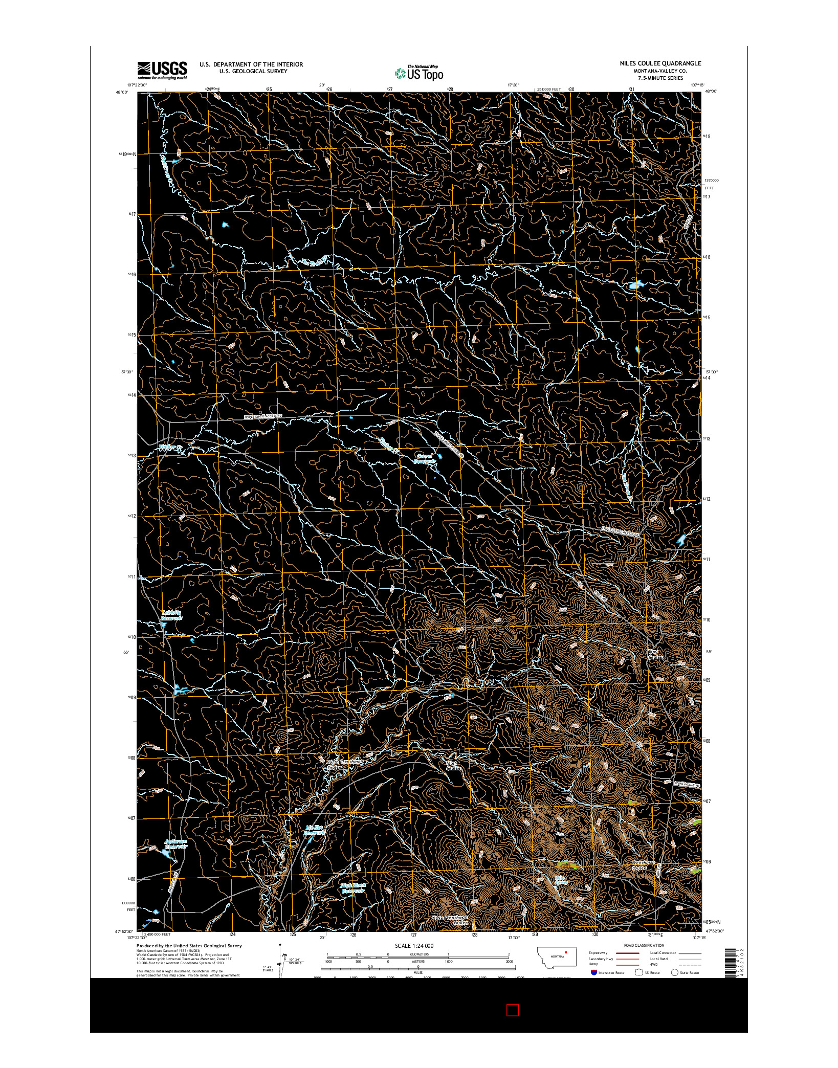 USGS US TOPO 7.5-MINUTE MAP FOR NILES COULEE, MT 2017