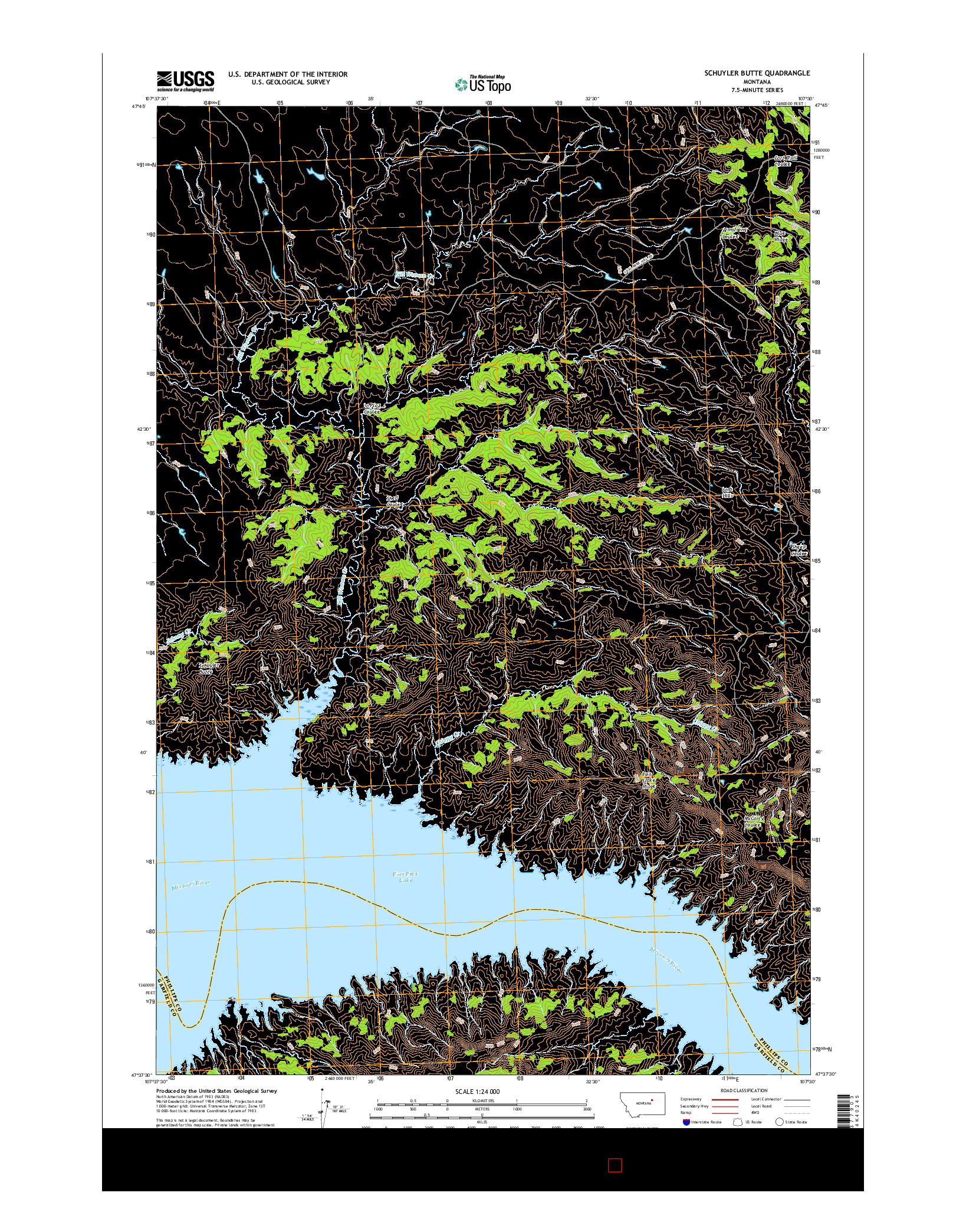 USGS US TOPO 7.5-MINUTE MAP FOR SCHUYLER BUTTE, MT 2017