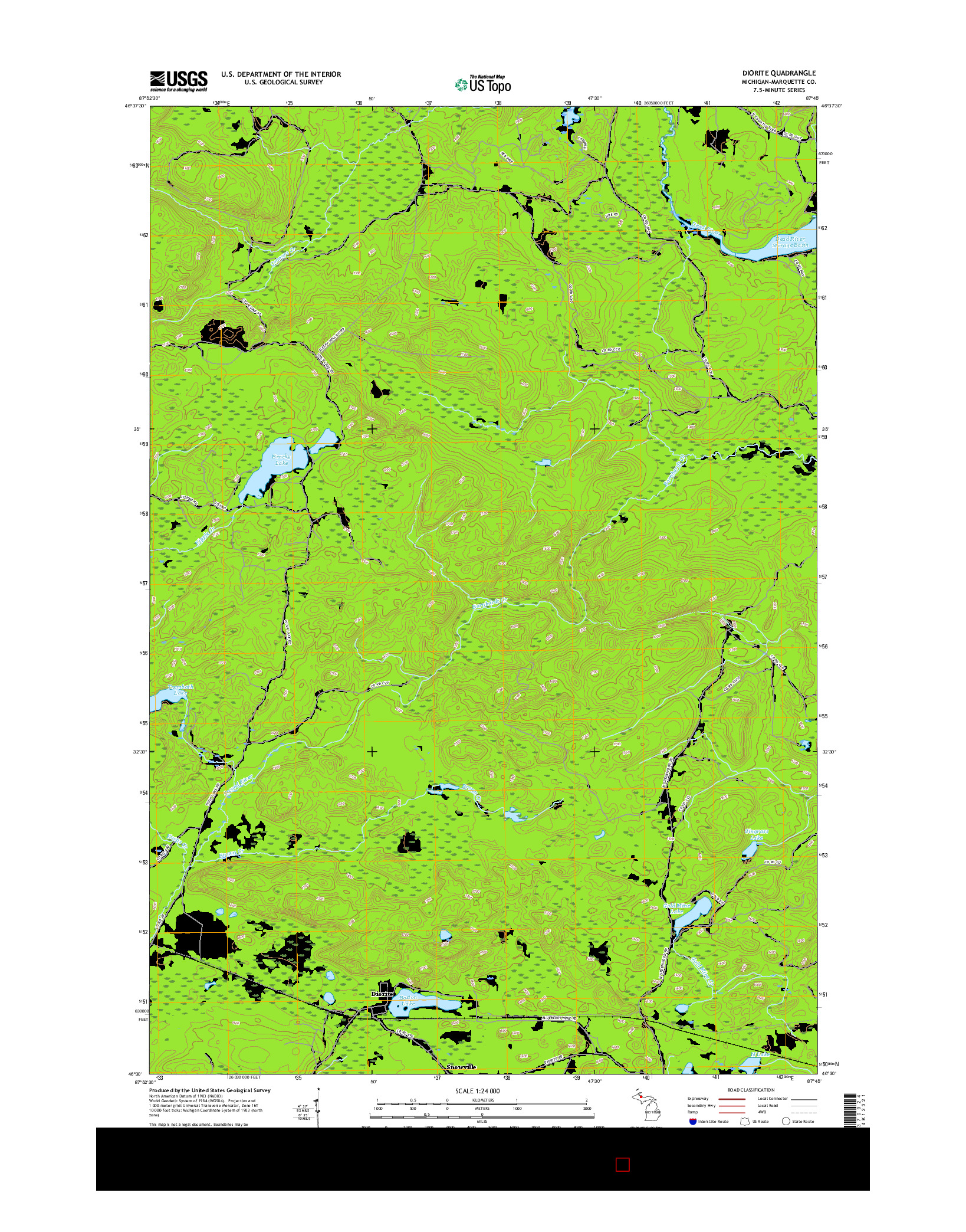 USGS US TOPO 7.5-MINUTE MAP FOR DIORITE, MI 2017