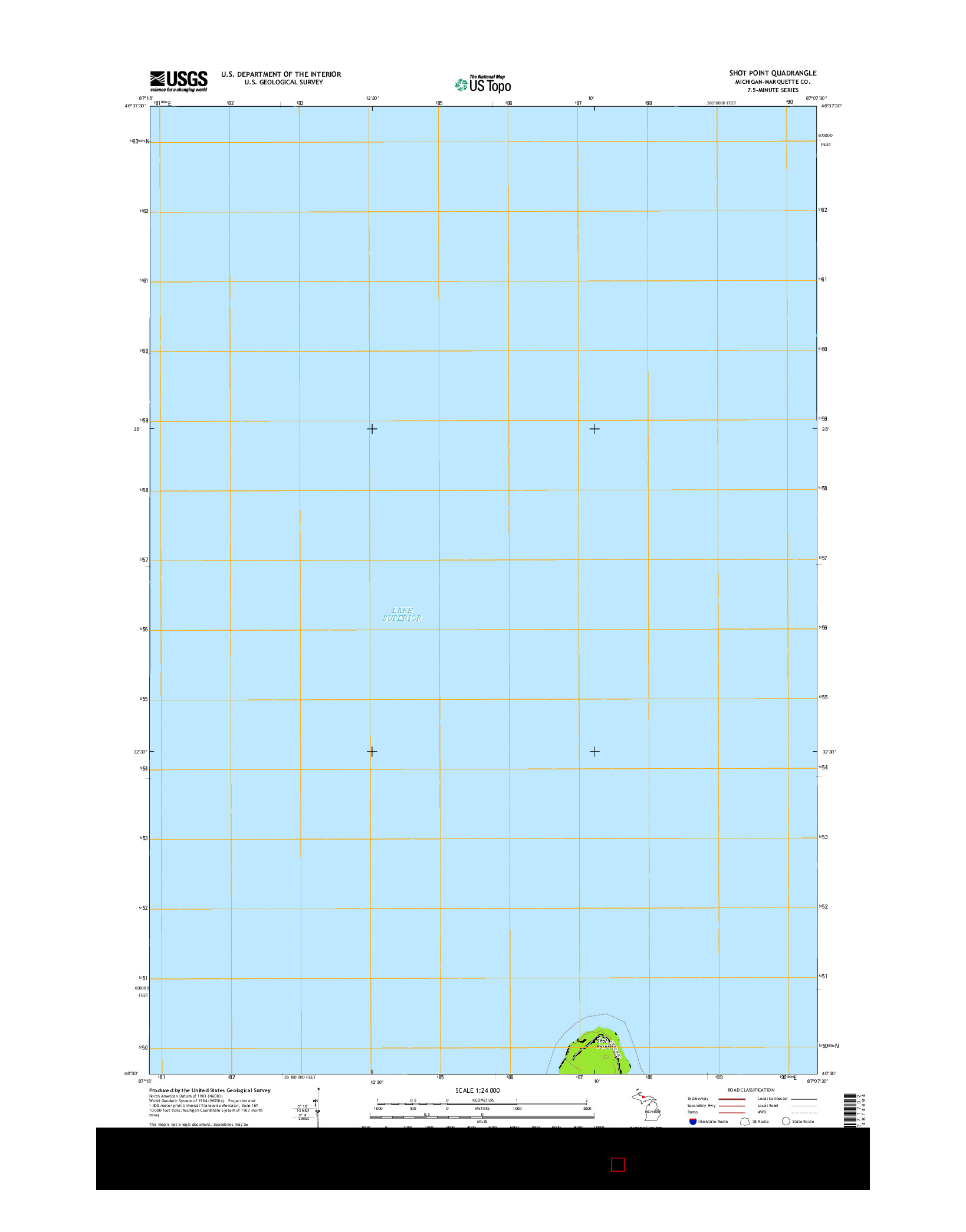 USGS US TOPO 7.5-MINUTE MAP FOR SHOT POINT, MI 2017