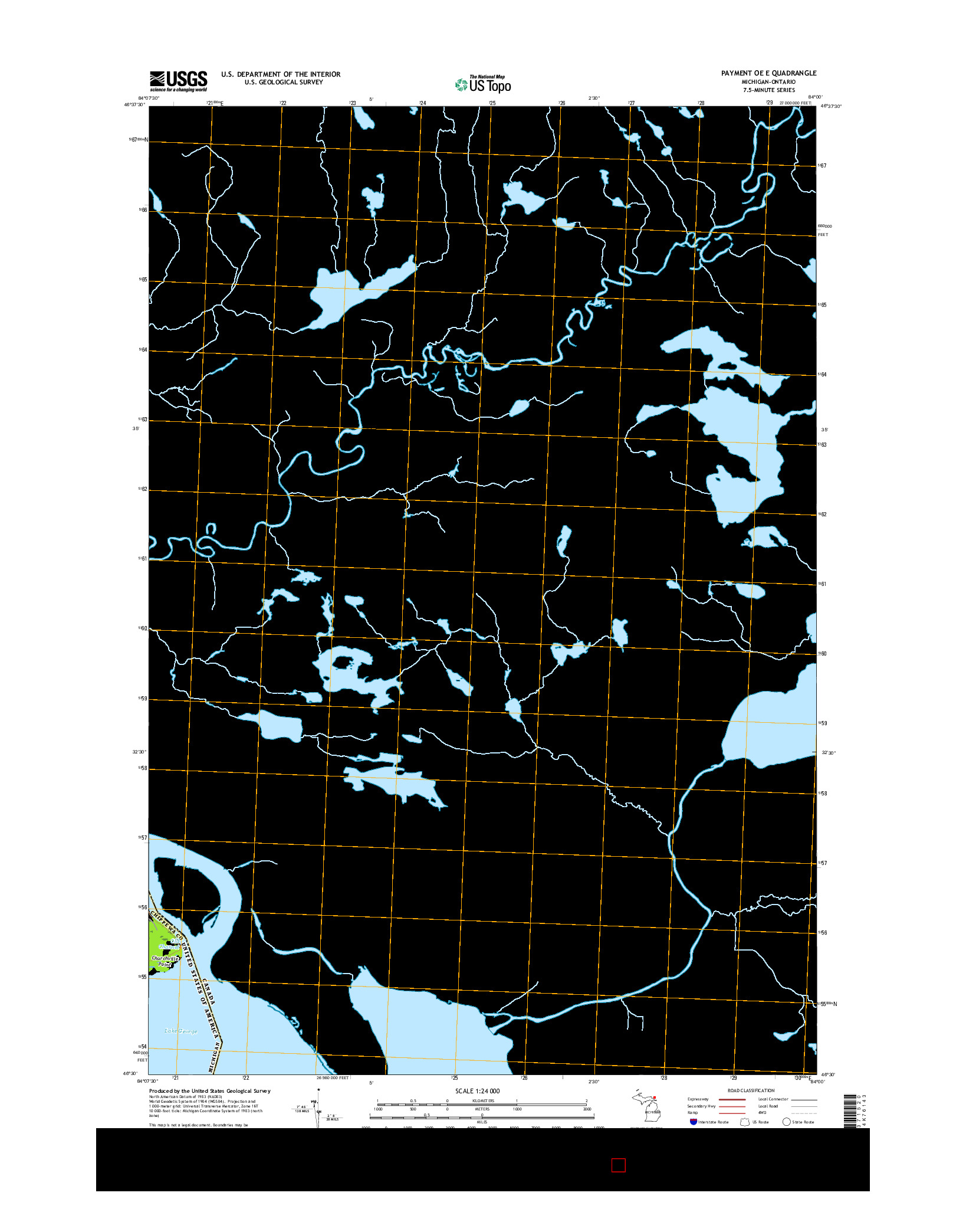 USGS US TOPO 7.5-MINUTE MAP FOR PAYMENT OE E, MI-ON 2017