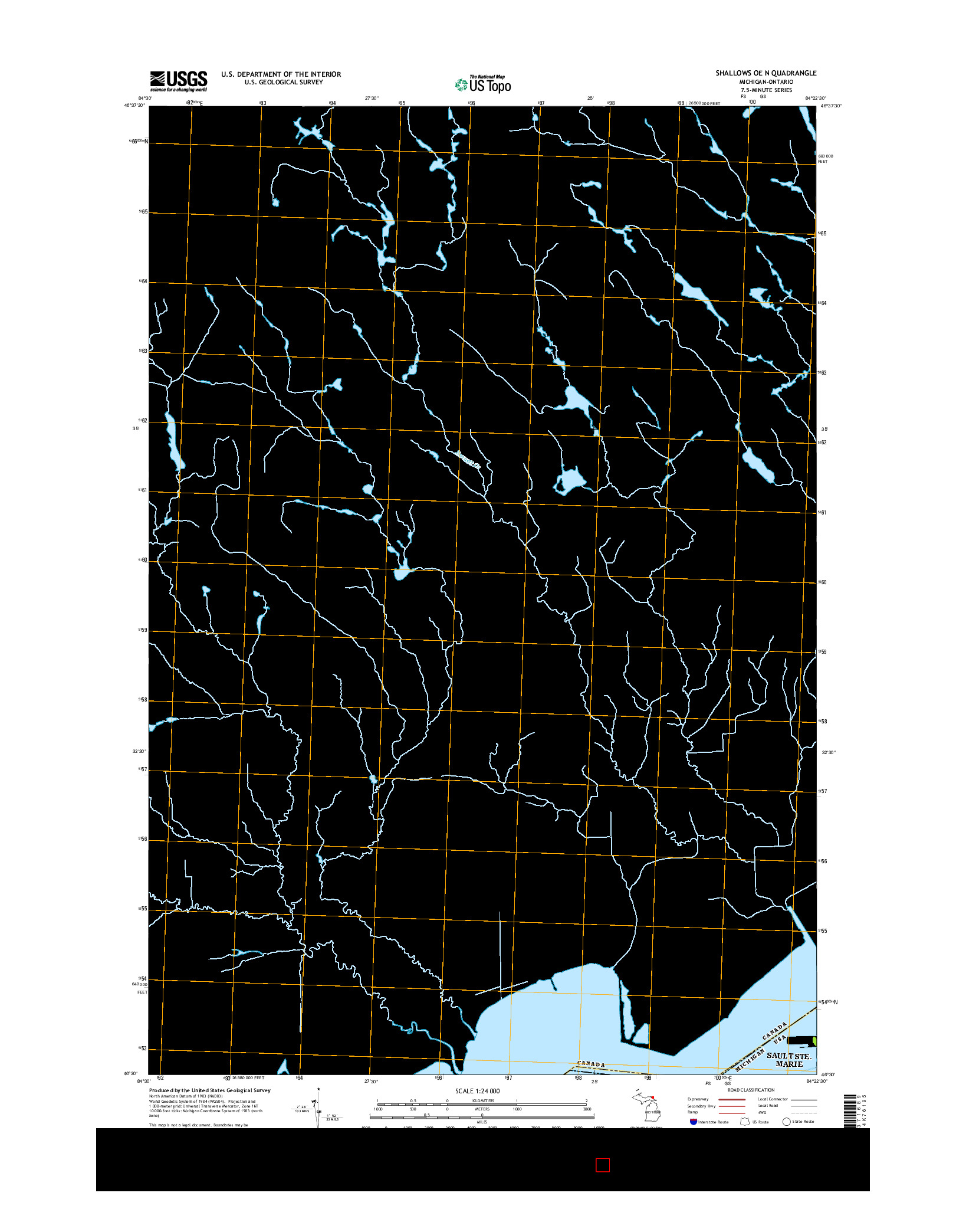 USGS US TOPO 7.5-MINUTE MAP FOR SHALLOWS OE N, MI-ON 2017