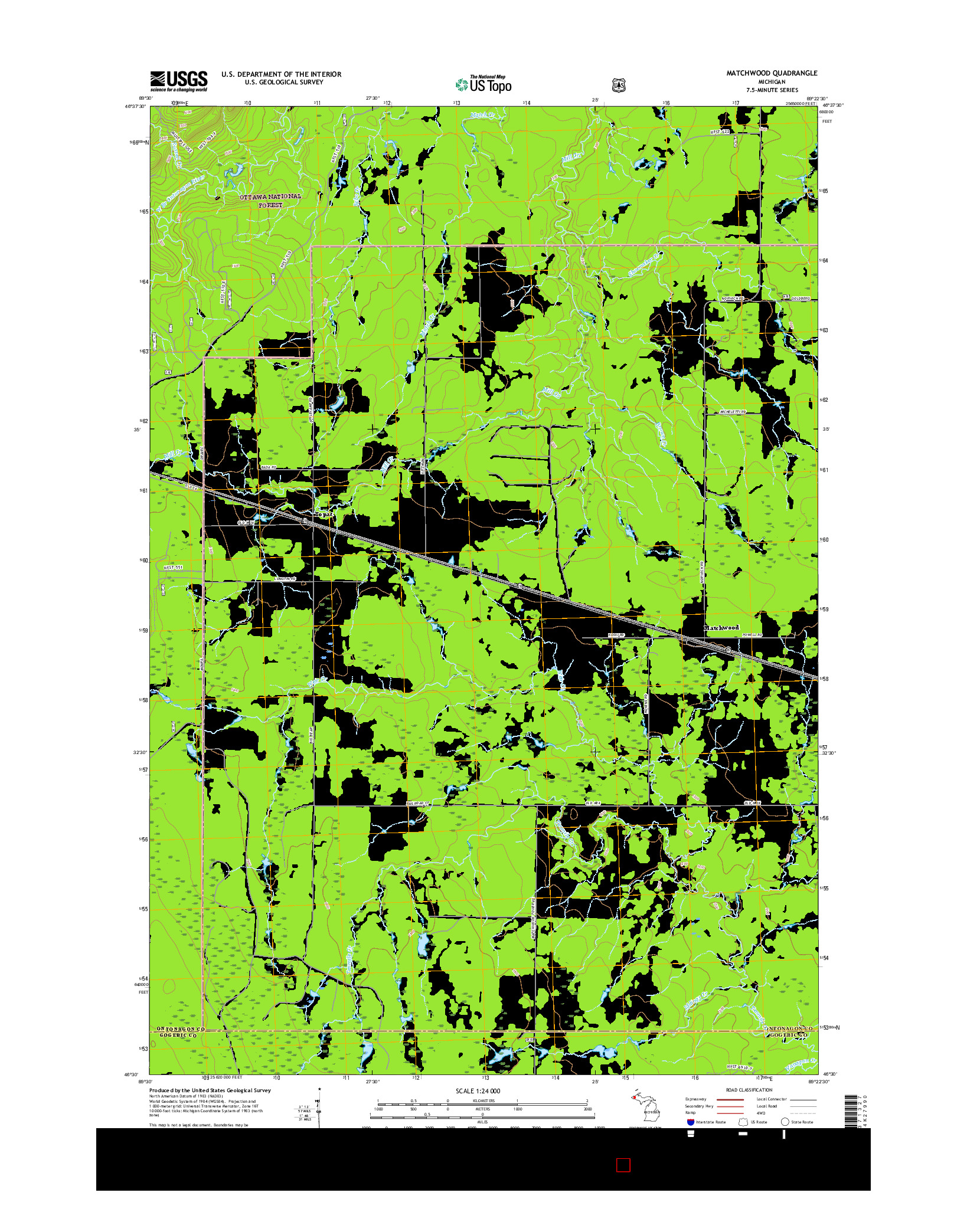 USGS US TOPO 7.5-MINUTE MAP FOR MATCHWOOD, MI 2017