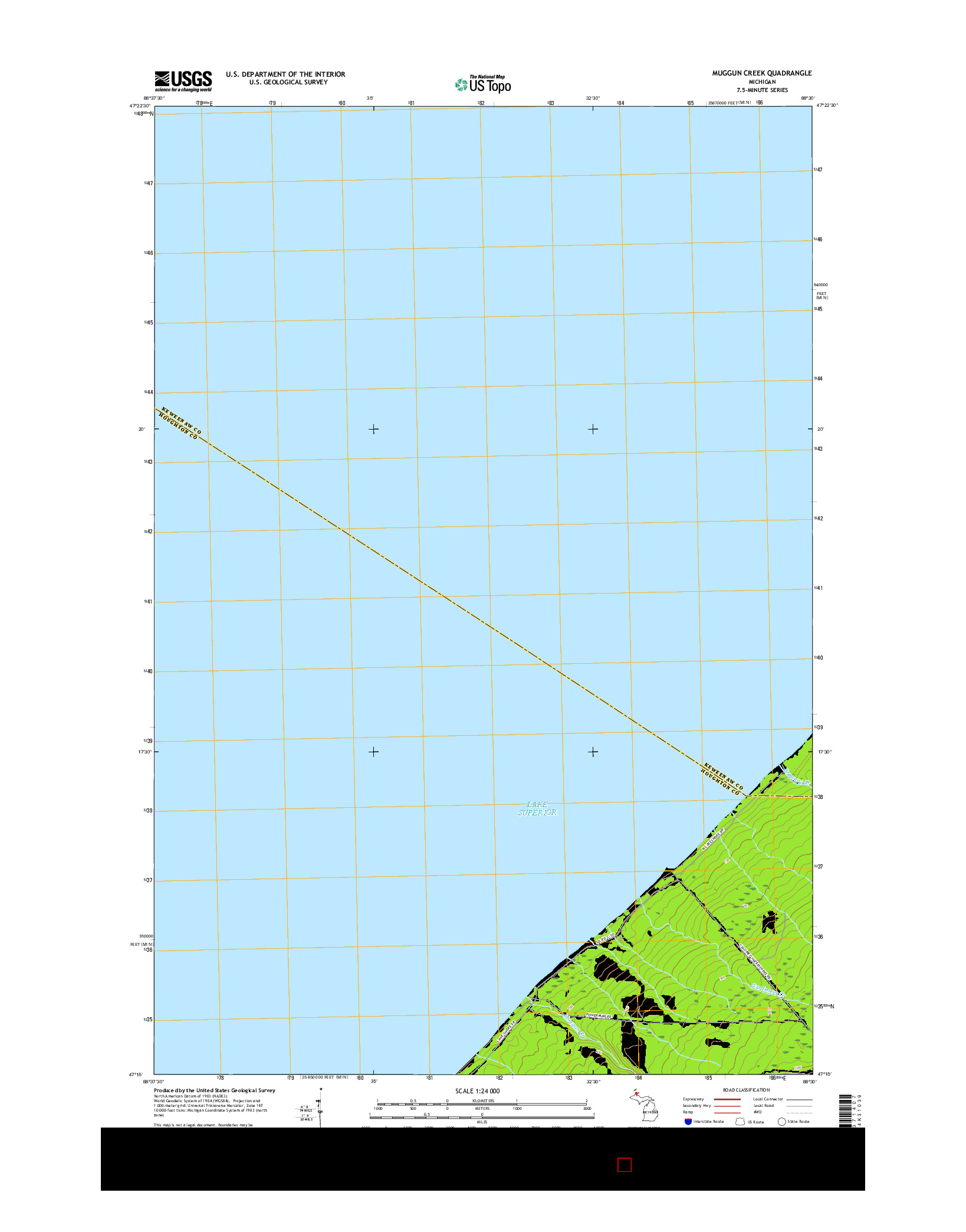 USGS US TOPO 7.5-MINUTE MAP FOR MUGGUN CREEK, MI 2017