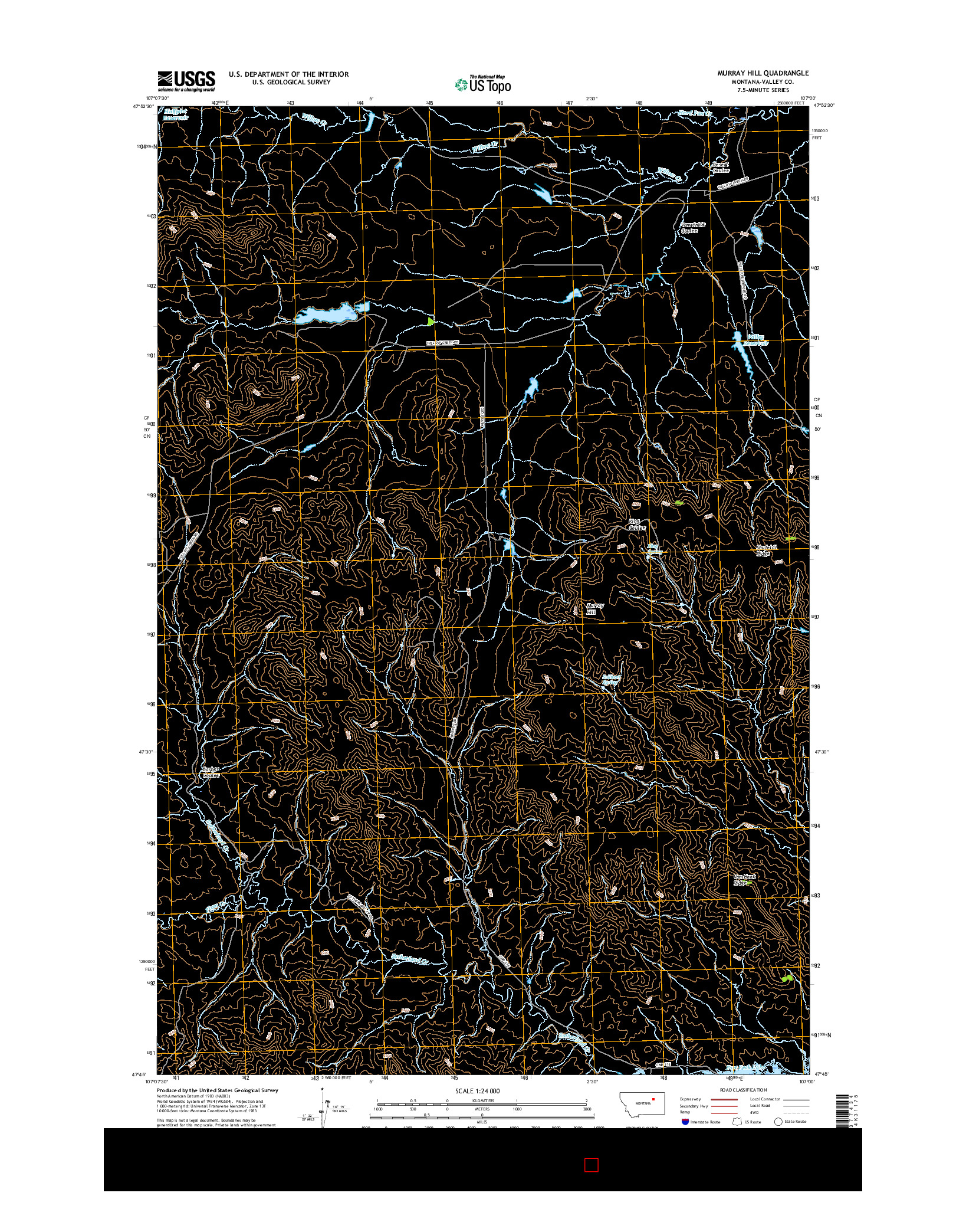 USGS US TOPO 7.5-MINUTE MAP FOR MURRAY HILL, MT 2017