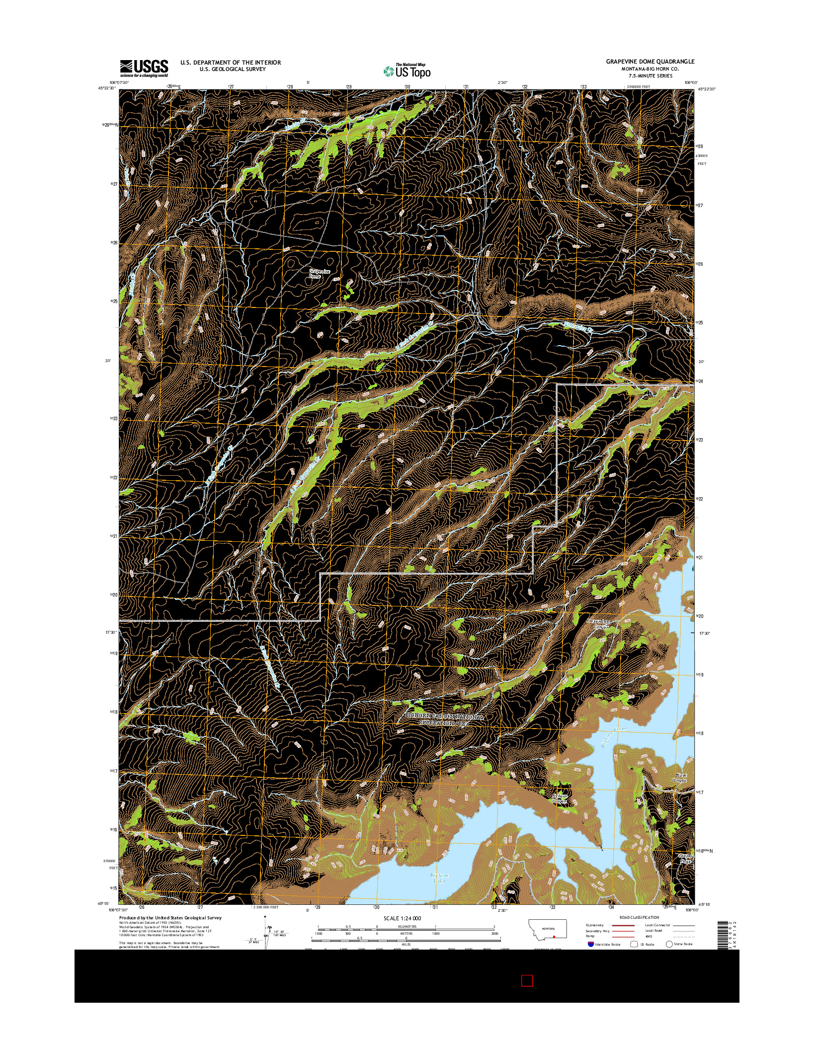 USGS US TOPO 7.5-MINUTE MAP FOR GRAPEVINE DOME, MT 2017