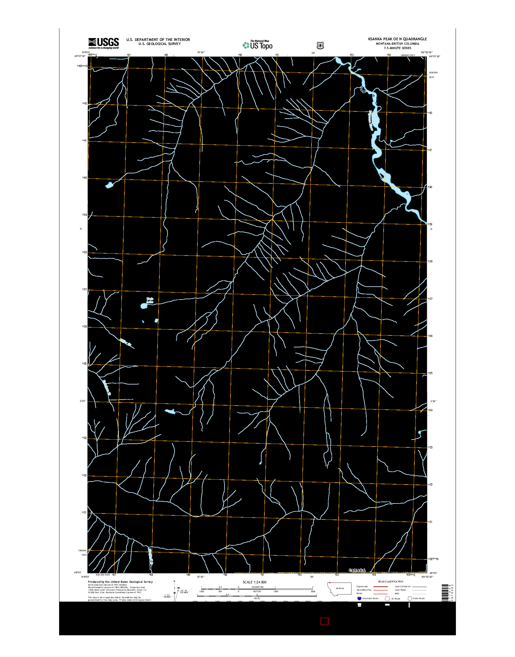 USGS US TOPO 7.5-MINUTE MAP FOR KSANKA PEAK OE N, MT-BC 2017