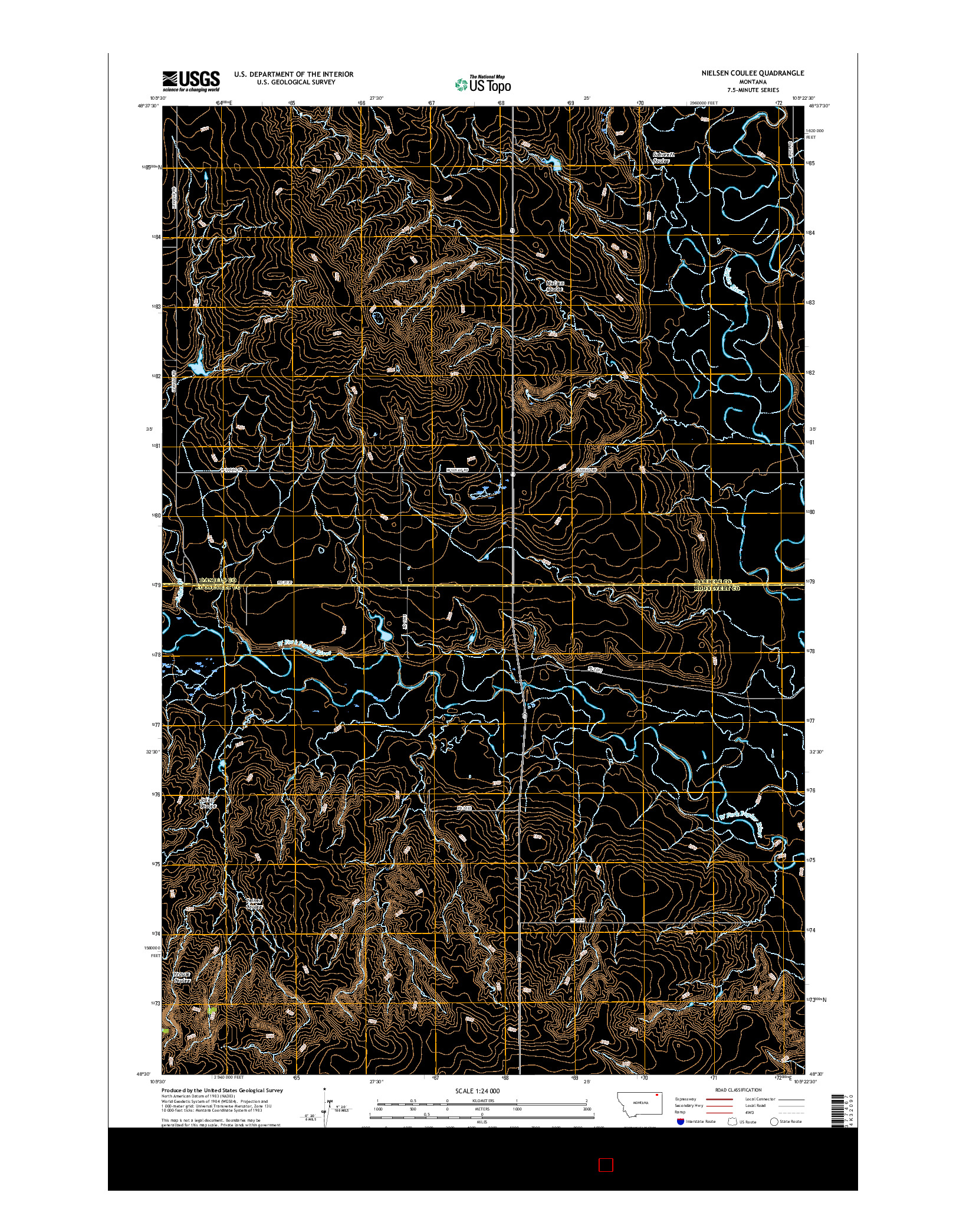 USGS US TOPO 7.5-MINUTE MAP FOR NIELSEN COULEE, MT 2017