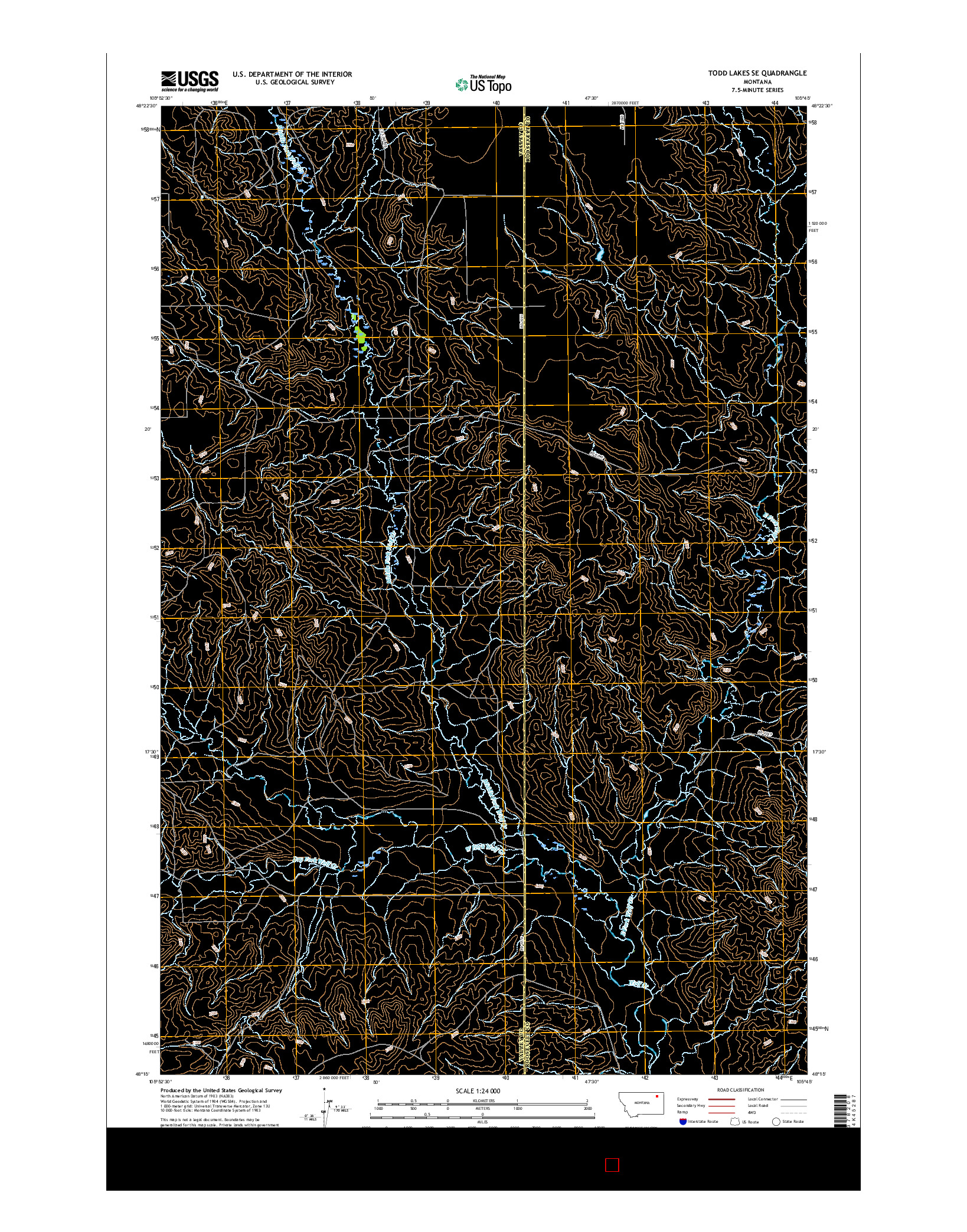 USGS US TOPO 7.5-MINUTE MAP FOR TODD LAKES SE, MT 2017