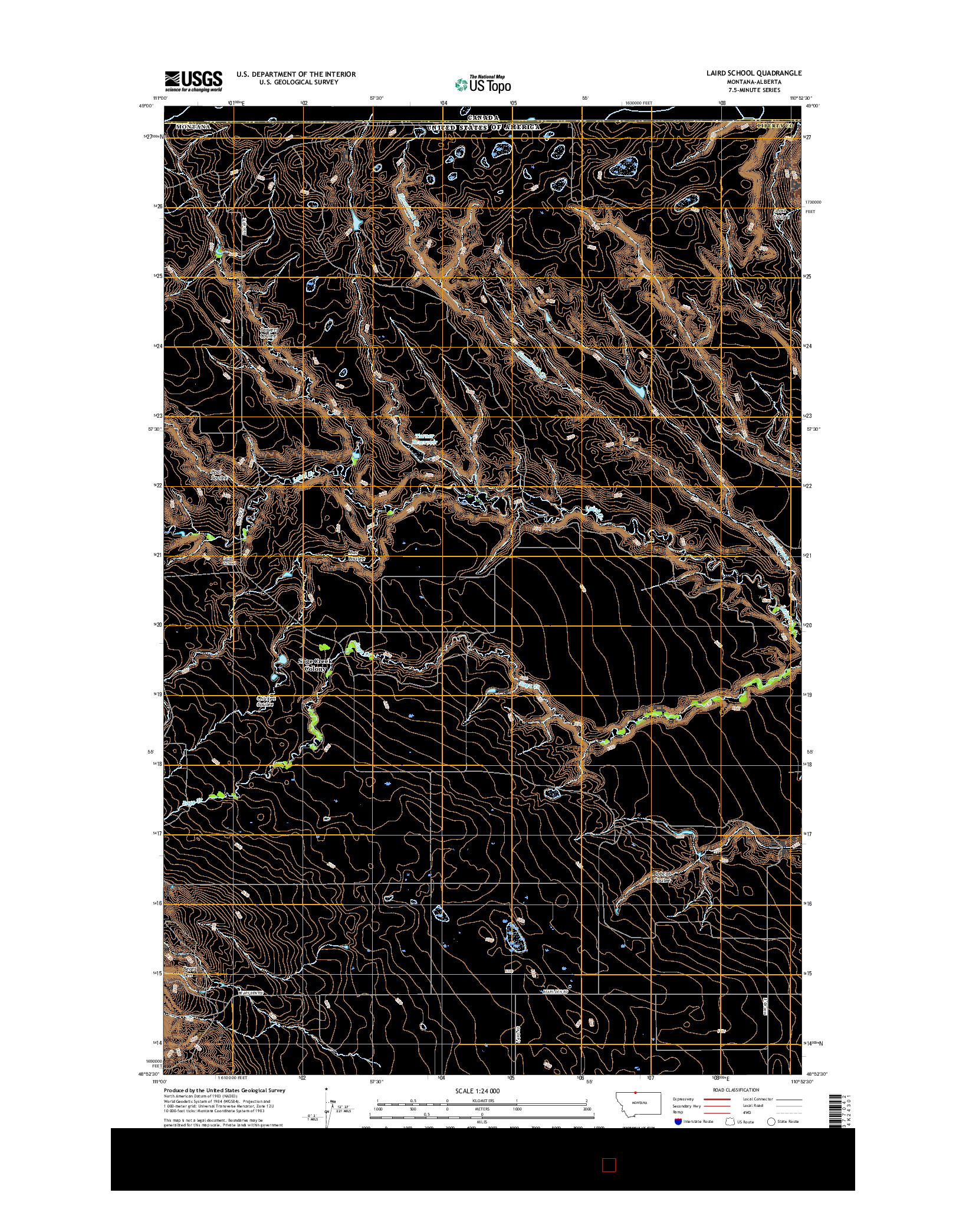USGS US TOPO 7.5-MINUTE MAP FOR LAIRD SCHOOL, MT-AB 2017