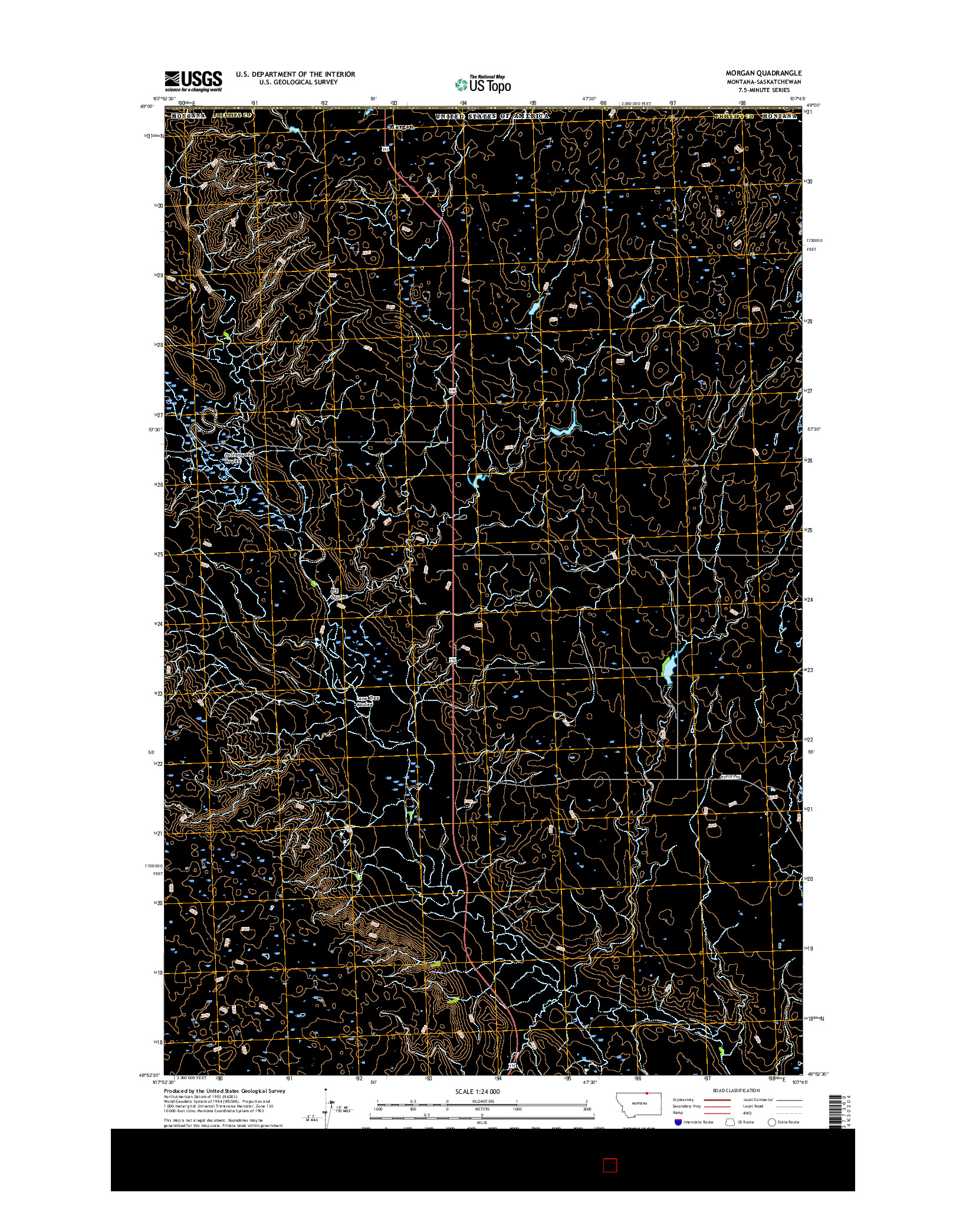 USGS US TOPO 7.5-MINUTE MAP FOR MORGAN, MT-SK 2017