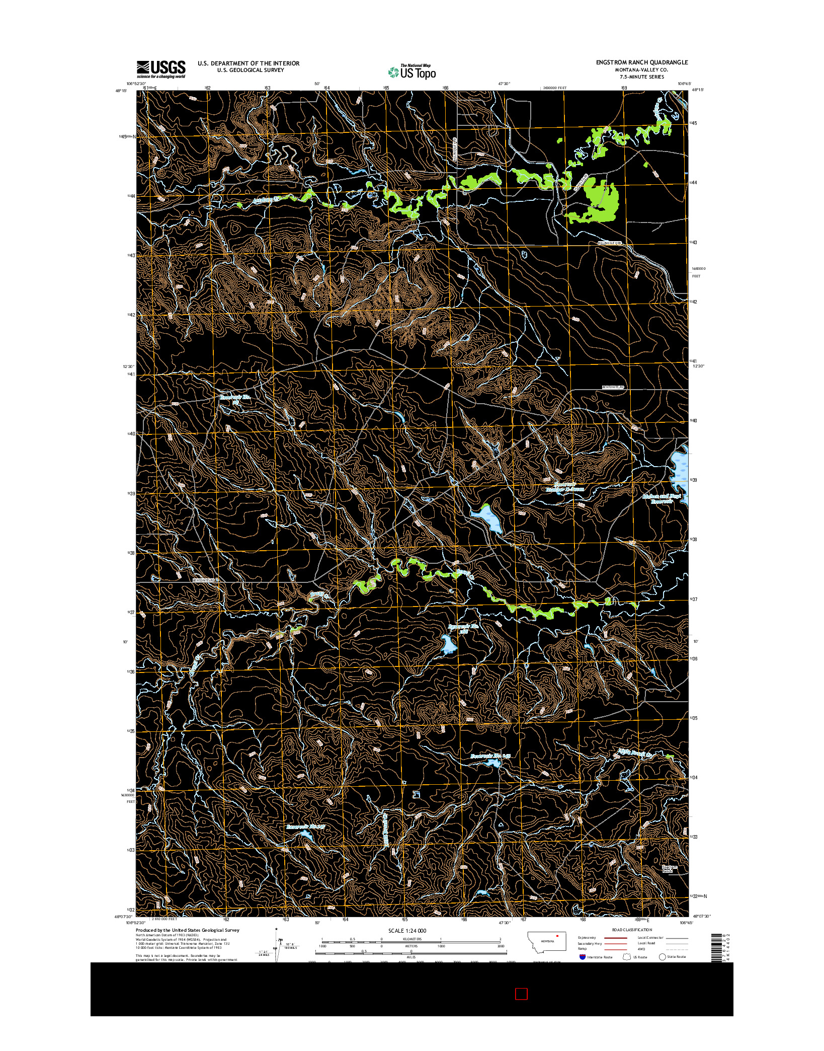 USGS US TOPO 7.5-MINUTE MAP FOR ENGSTROM RANCH, MT 2017