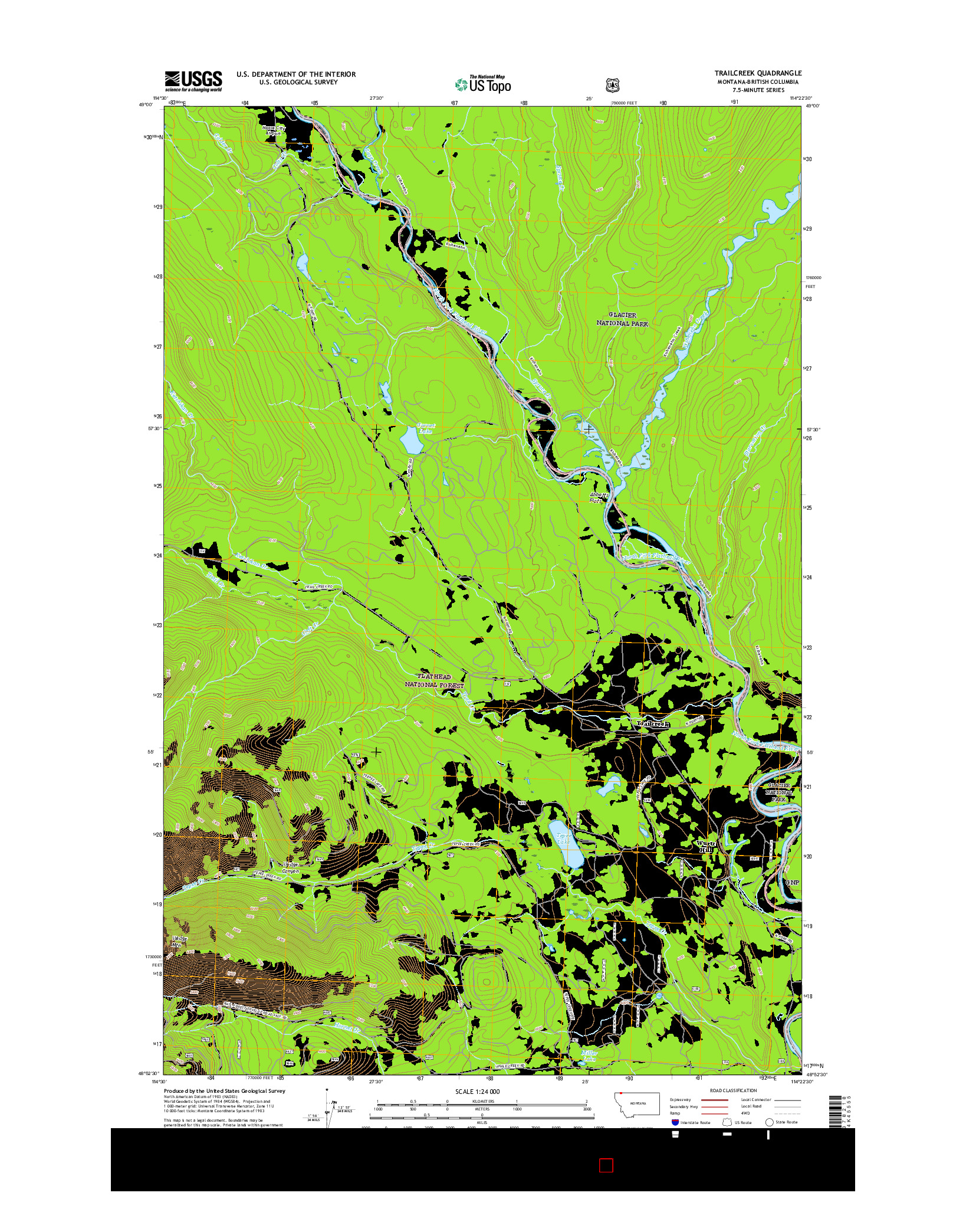 USGS US TOPO 7.5-MINUTE MAP FOR TRAILCREEK, MT-BC 2017