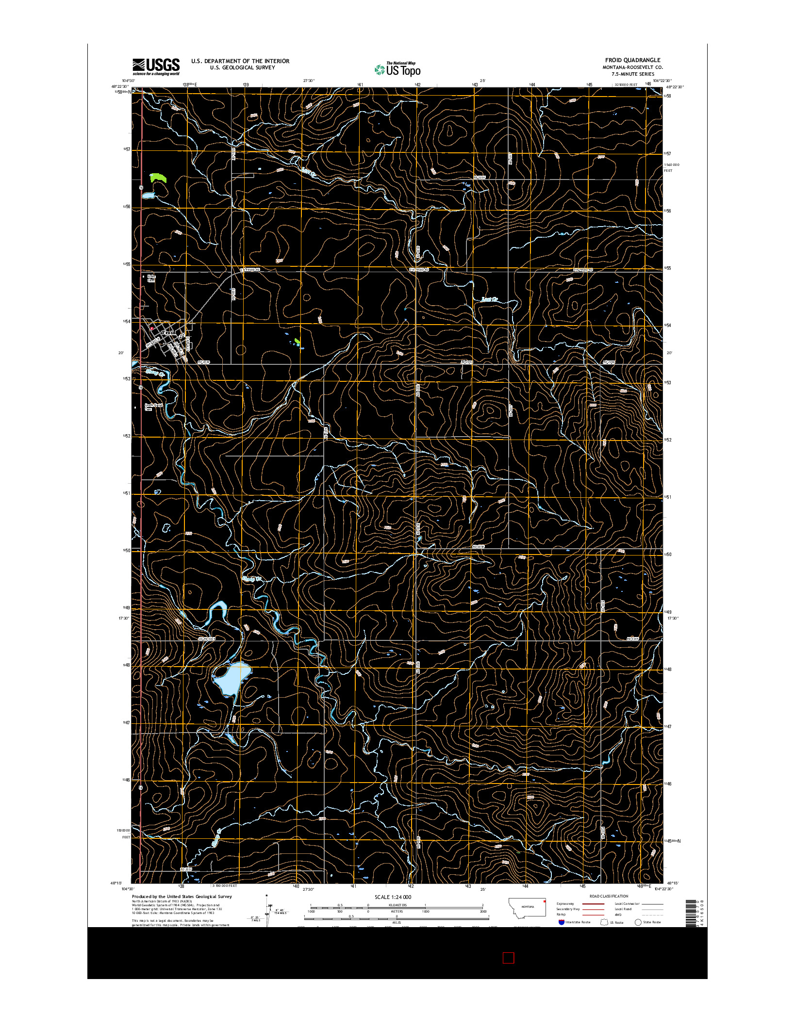 USGS US TOPO 7.5-MINUTE MAP FOR FROID, MT 2017