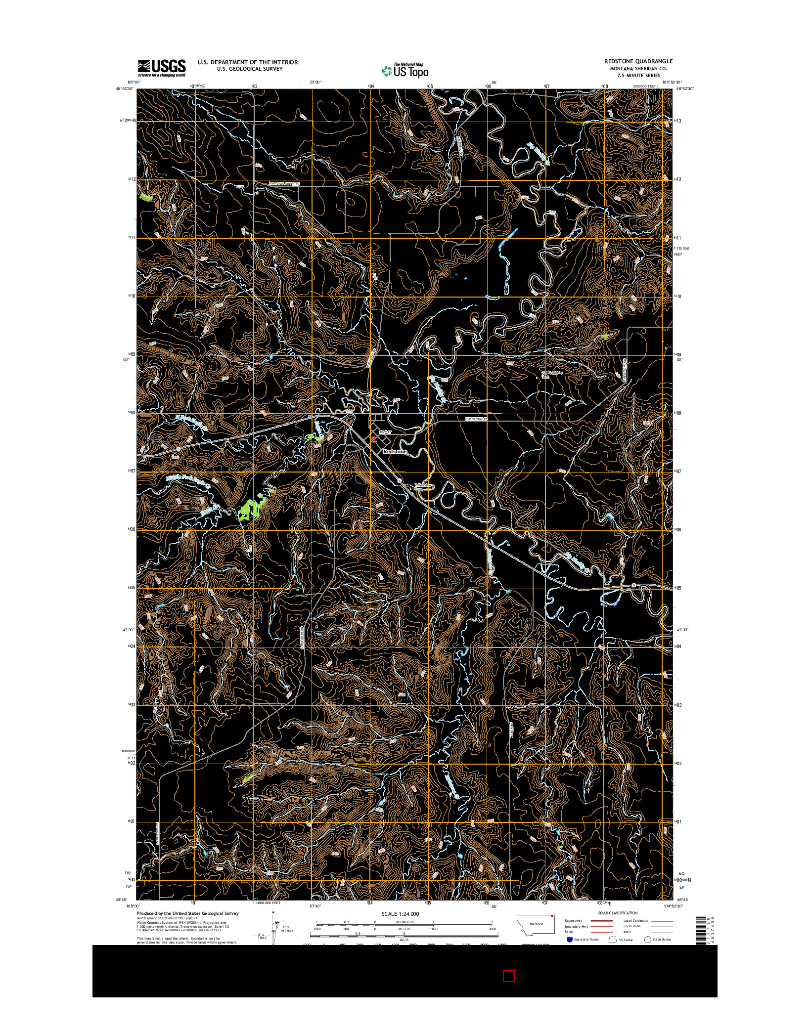 USGS US TOPO 7.5-MINUTE MAP FOR REDSTONE, MT 2017
