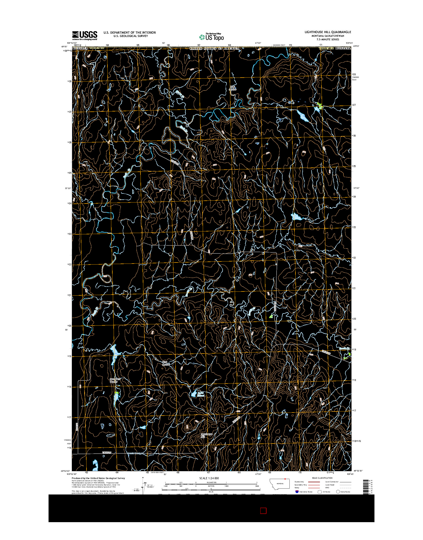 USGS US TOPO 7.5-MINUTE MAP FOR LIGHTHOUSE HILL, MT-SK 2017