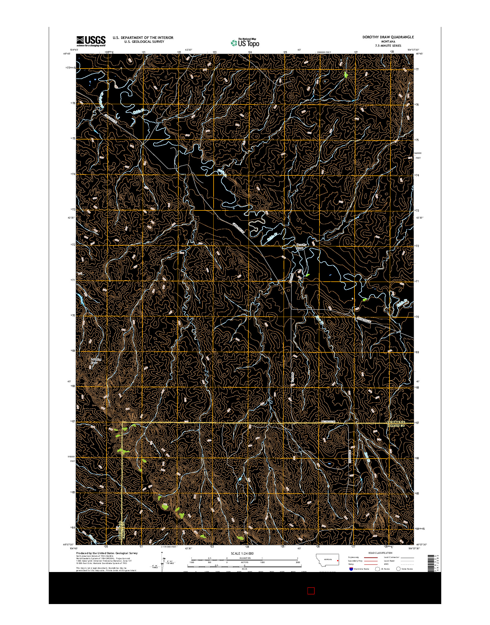 USGS US TOPO 7.5-MINUTE MAP FOR DOROTHY DRAW, MT 2017