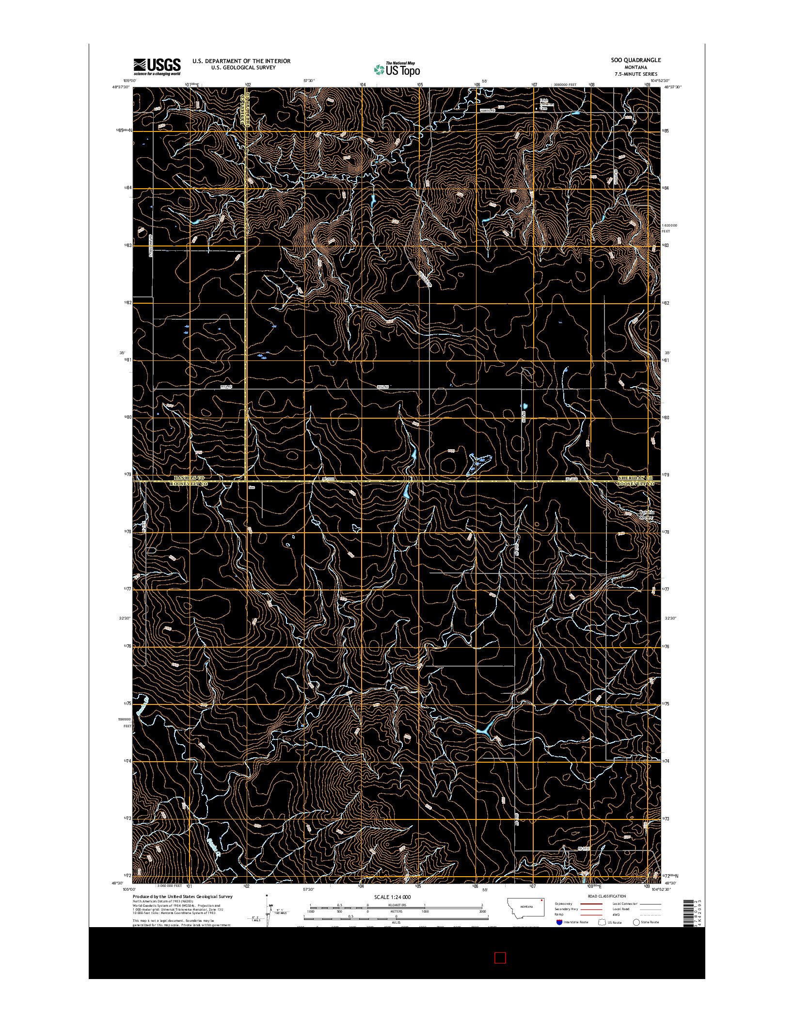 USGS US TOPO 7.5-MINUTE MAP FOR SOO, MT 2017