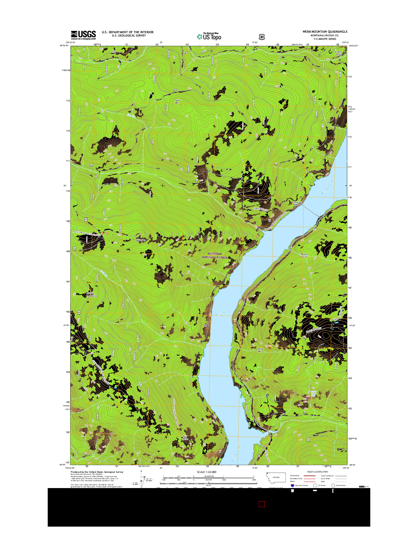 USGS US TOPO 7.5-MINUTE MAP FOR WEBB MOUNTAIN, MT 2017